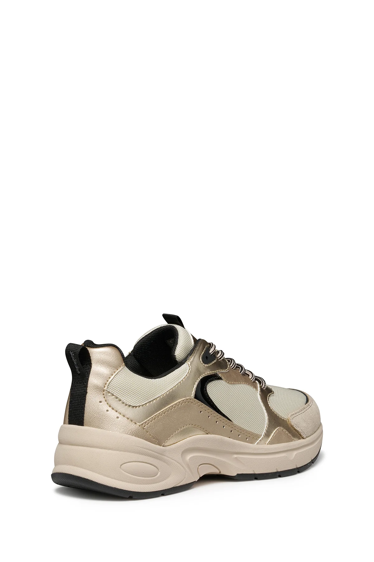 Geox Kadın Bej D Zarvıa A - Mesh+Pearl.Gbk Bağcıklı Kalın Tabanlı Deri Sneaker - Image 8