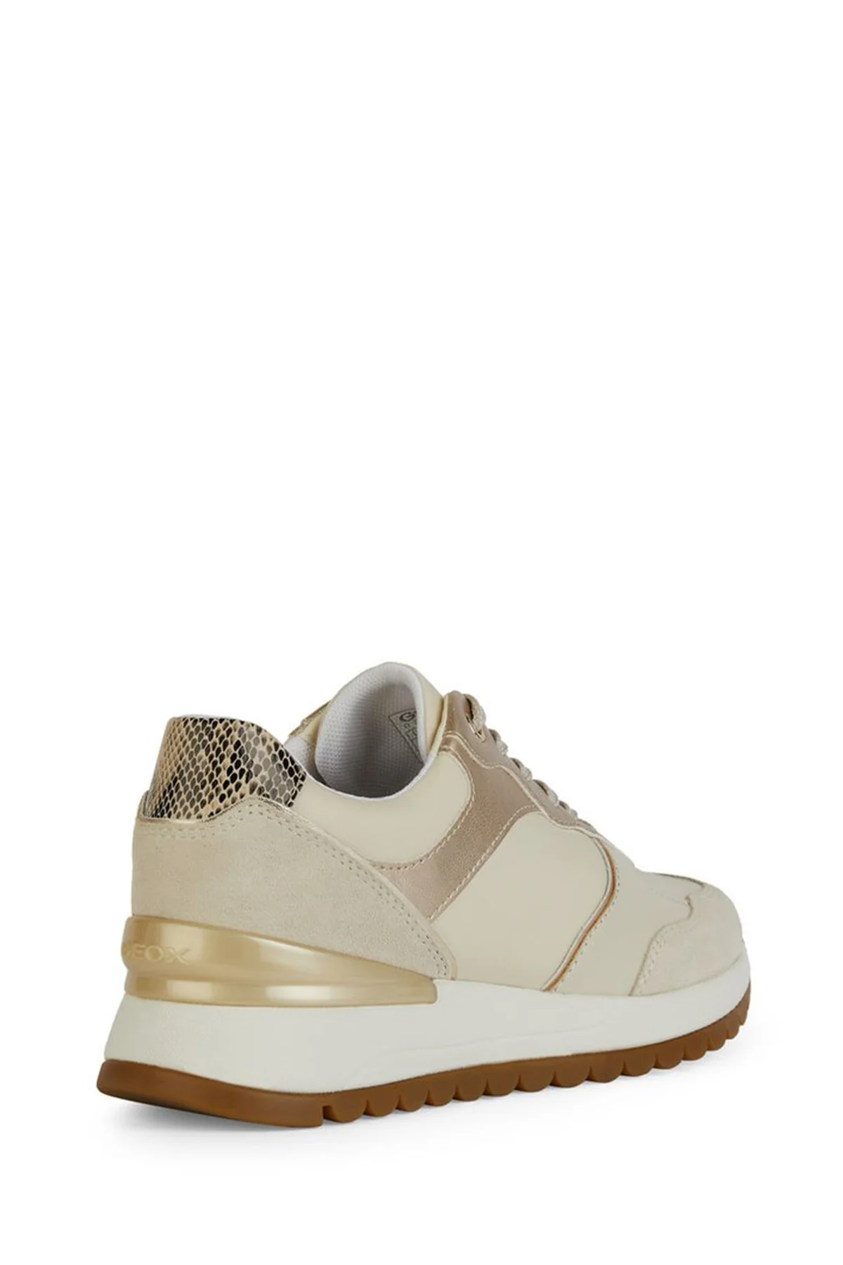 Geox Kadın Bej Desya Bağcıklı Deri Sneaker - Image 2