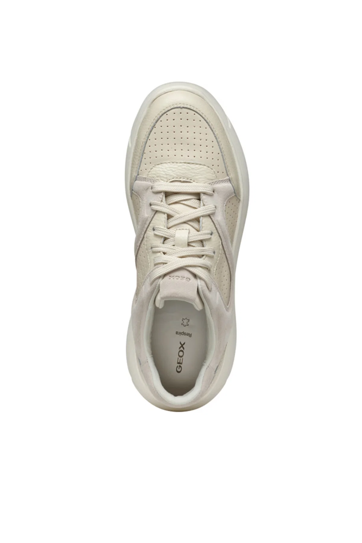 Geox Kadın Bej Nebula 2.0 X B Bağcıklı Kalın Tabanlı Deri Sneaker - Image 5