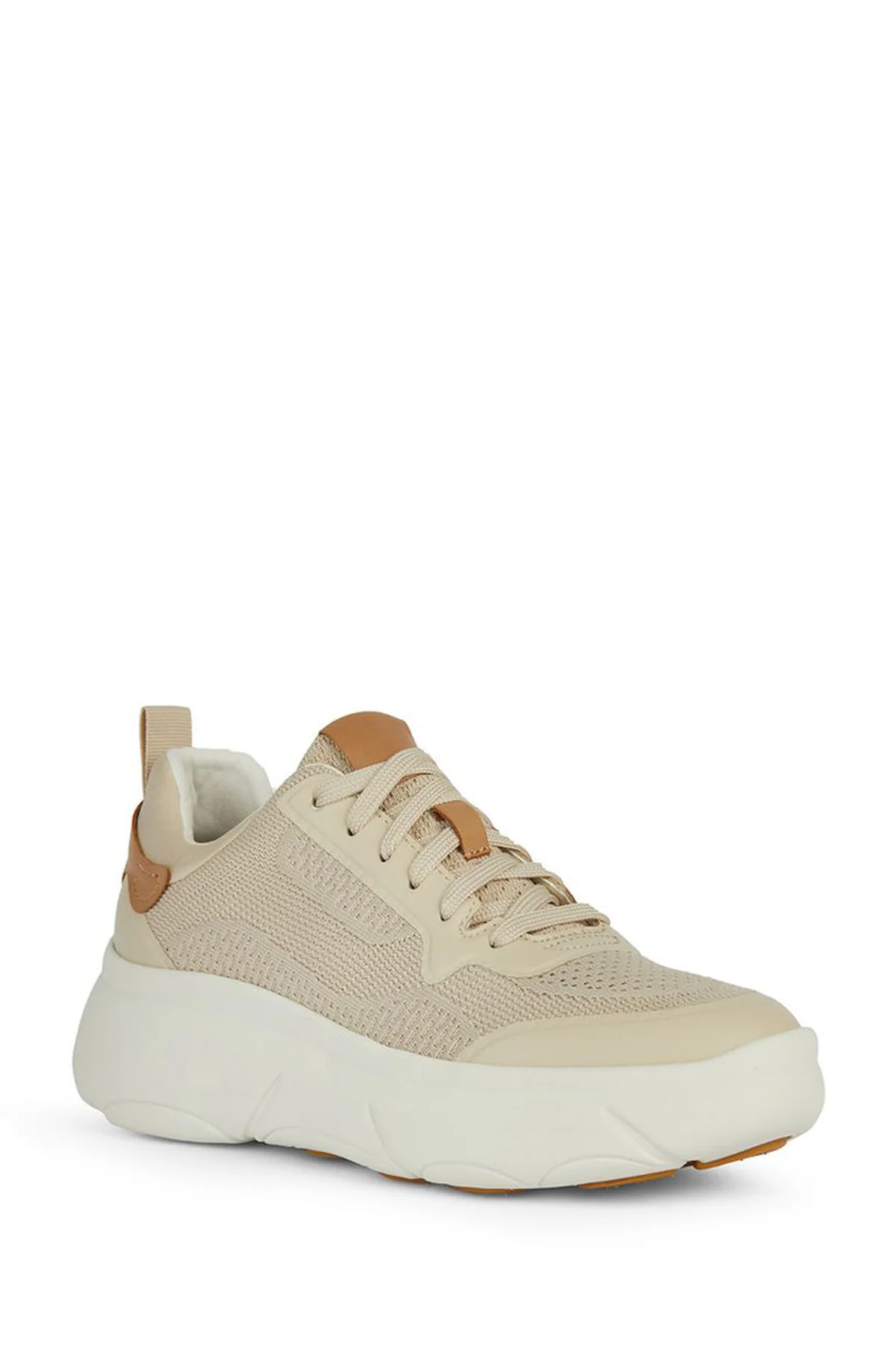 Geox Kadın Bej Nebula 2.0 X Bağcıklı Kumaş Sneaker - Image 3