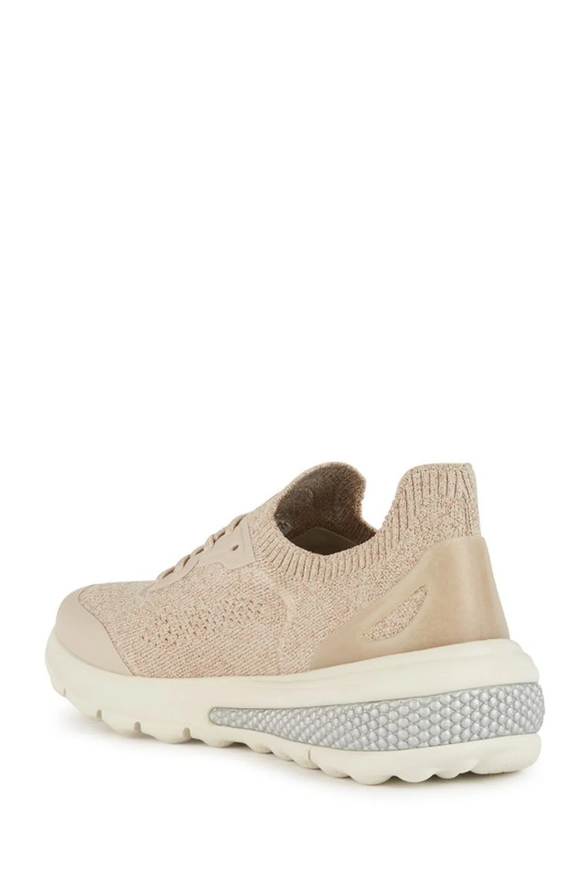 Geox Kadın Bej Spherica Actif Kalın Tabanlı Bağcıklı Kumaş Sneaker - Image 2