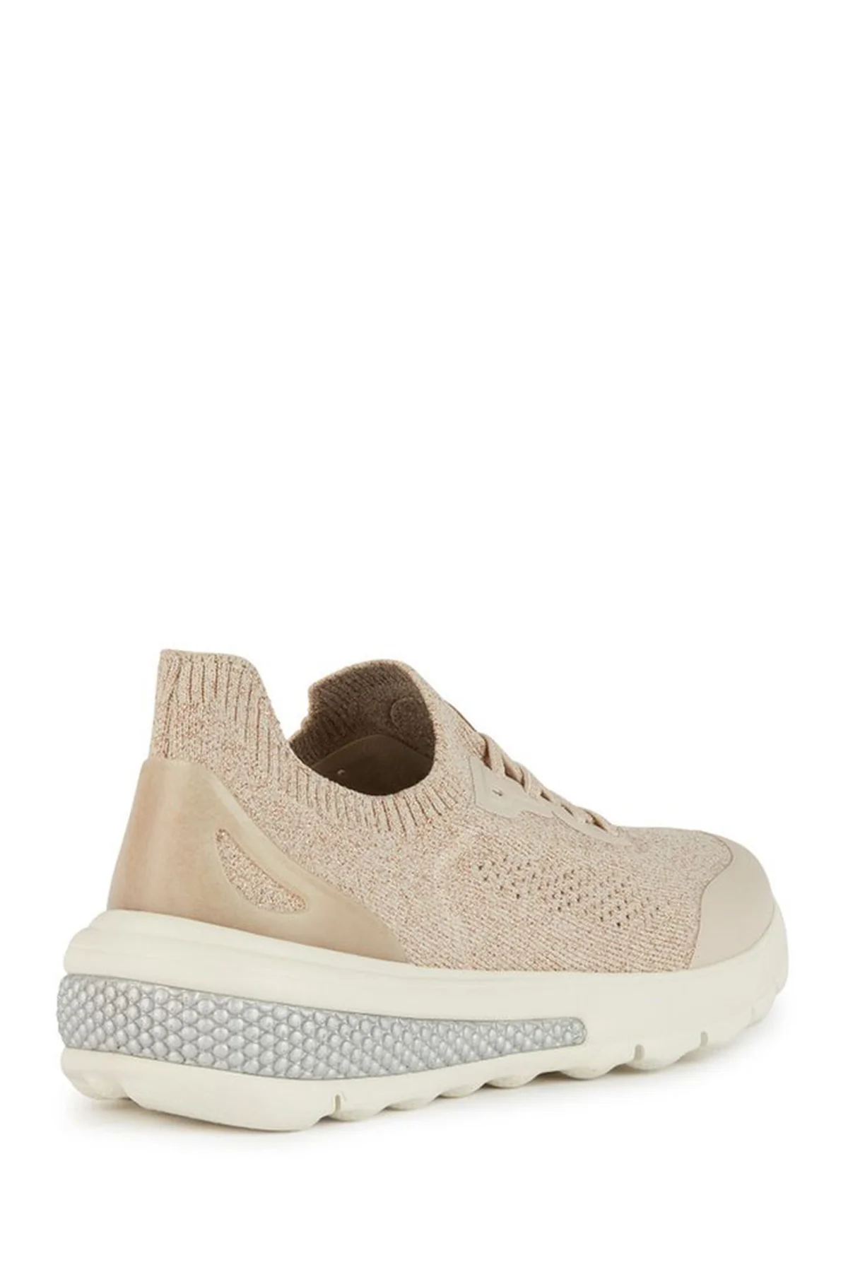 Geox Kadın Bej Spherica Actif Kalın Tabanlı Bağcıklı Kumaş Sneaker - Image 4