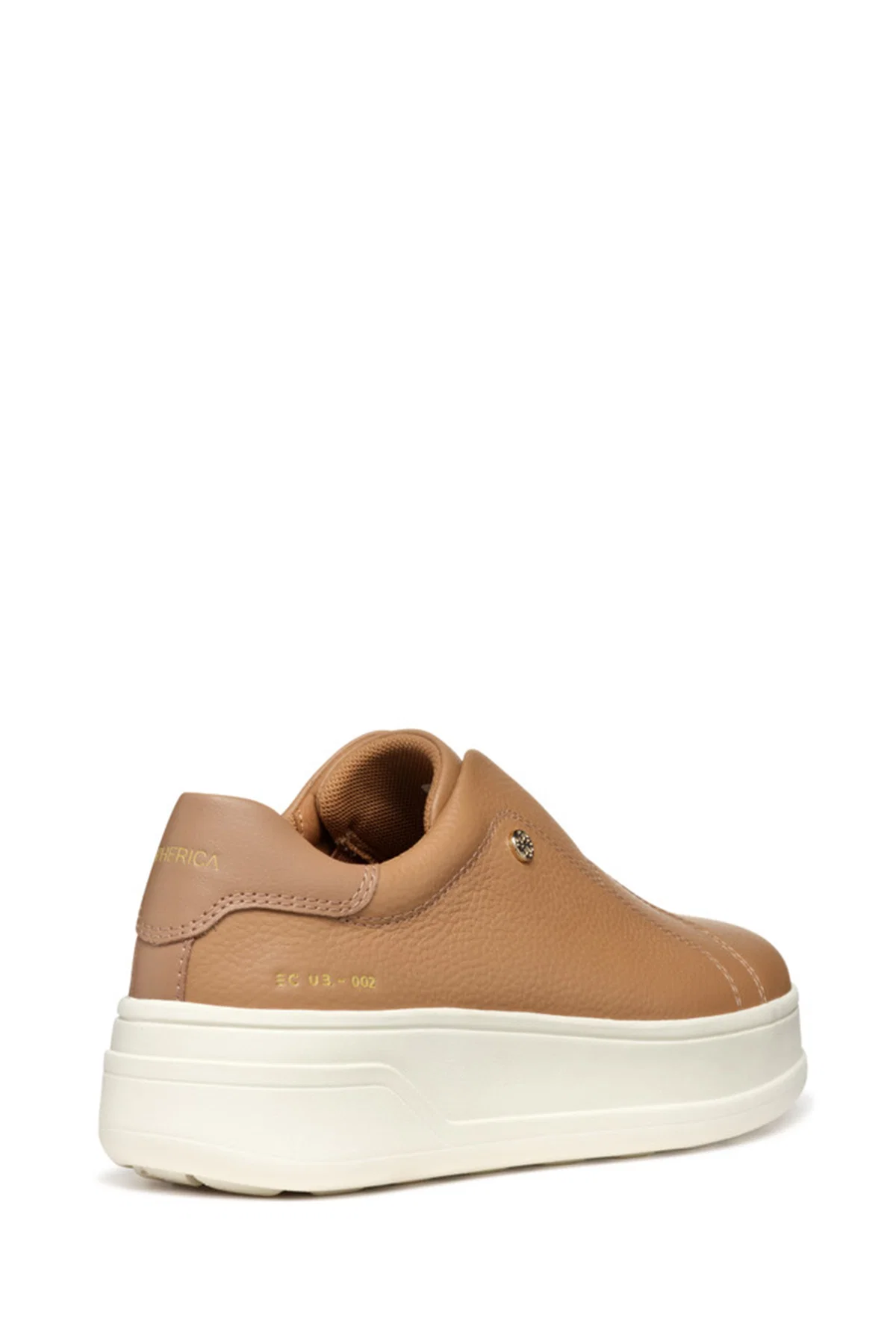 Geox Kadın Bej Spherica Ecub-2 Kalın Tabanlı Deri Sneaker - Image 4