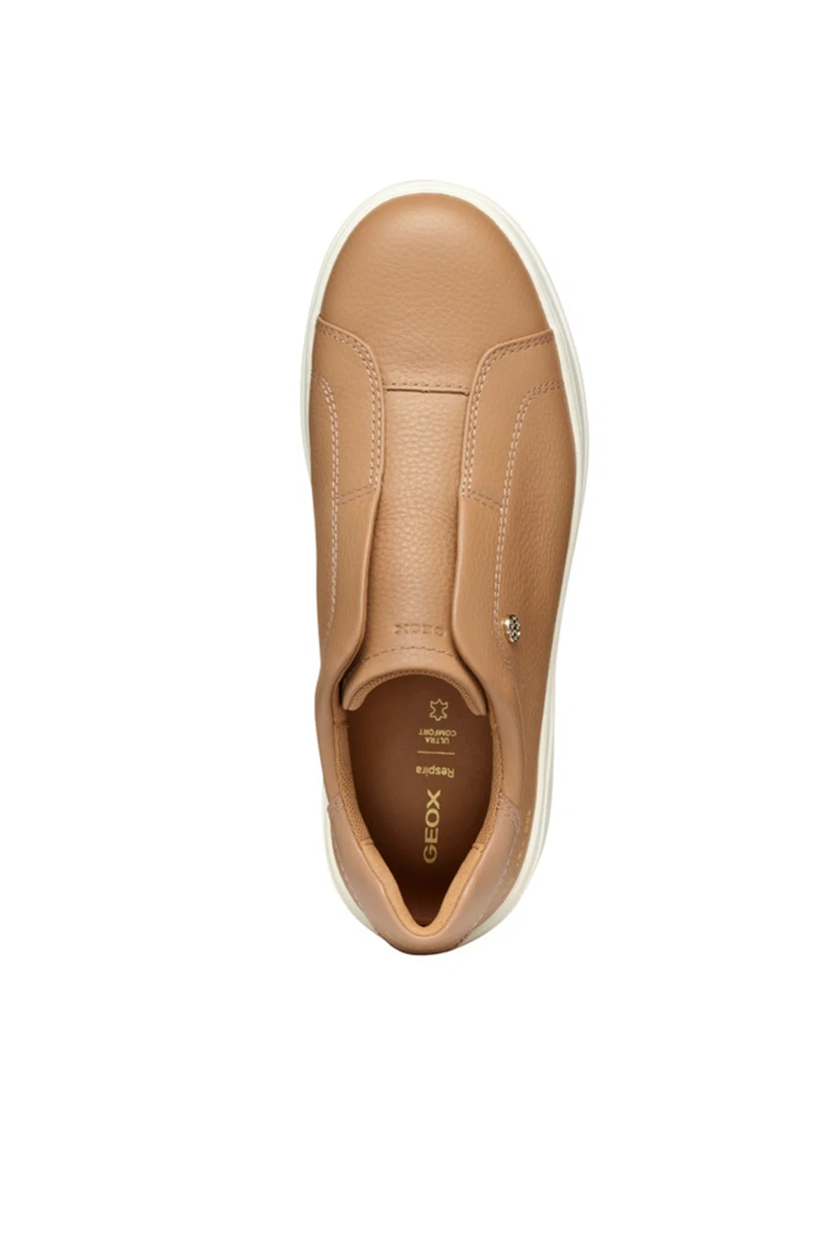 Geox Kadın Bej Spherica Ecub-2 Kalın Tabanlı Deri Sneaker - Image 5