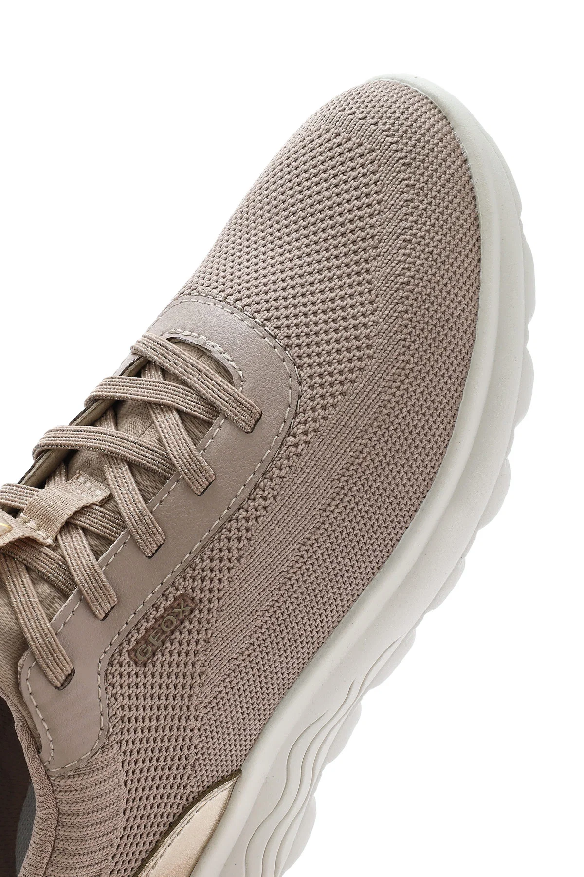 Geox Kadın Bej Spherica Plus Bağcıklı Kalın Tabanlı Kumaş Sneaker - Image 10