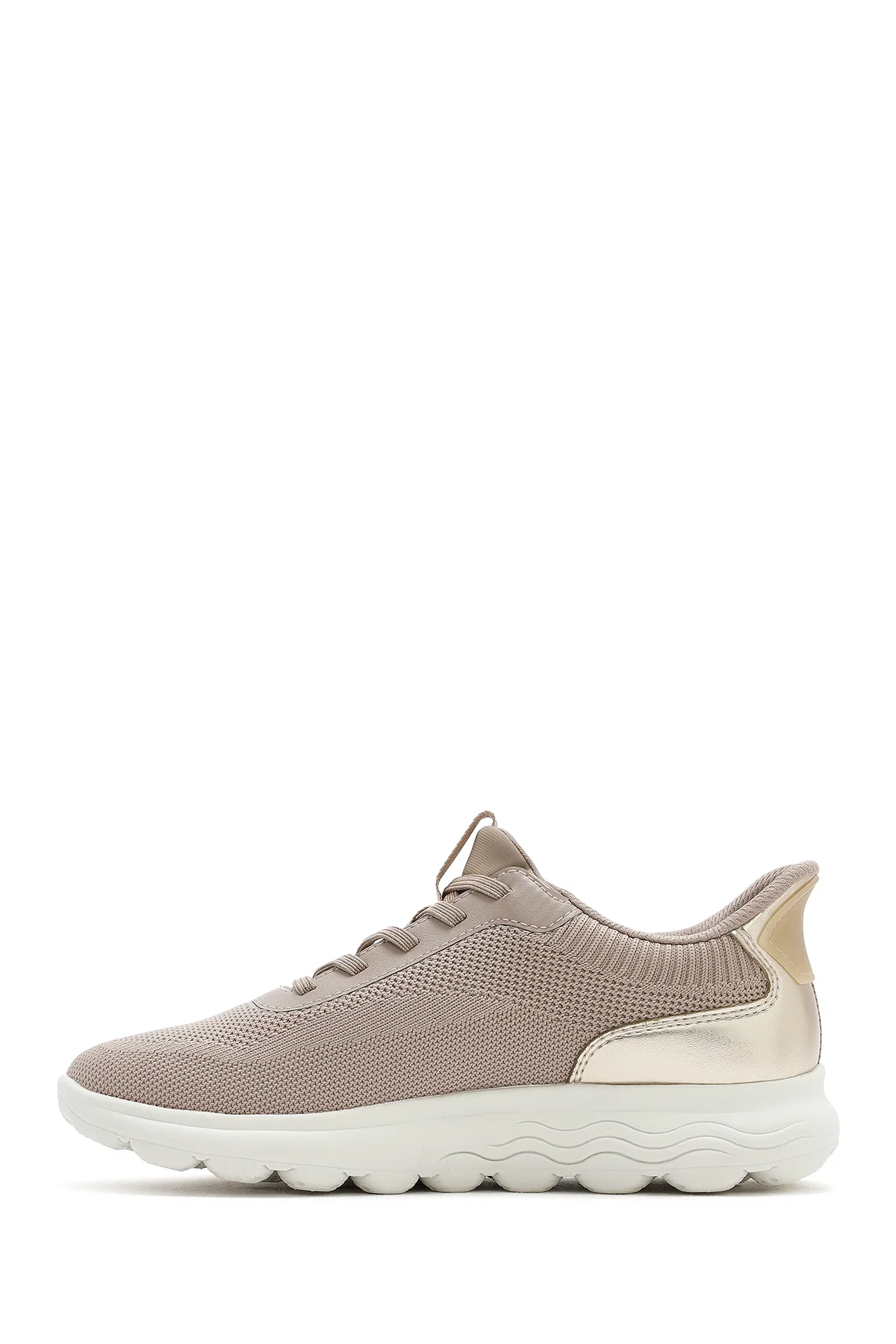 Geox Kadın Bej Spherica Plus Bağcıklı Kalın Tabanlı Kumaş Sneaker - Image 2