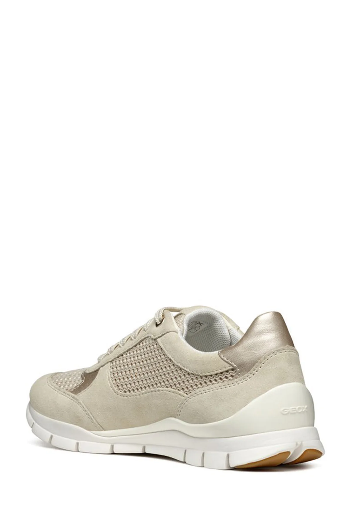 Geox Kadın Bej Sukie Bağcıklı Süet Deri Sneaker - Image 2