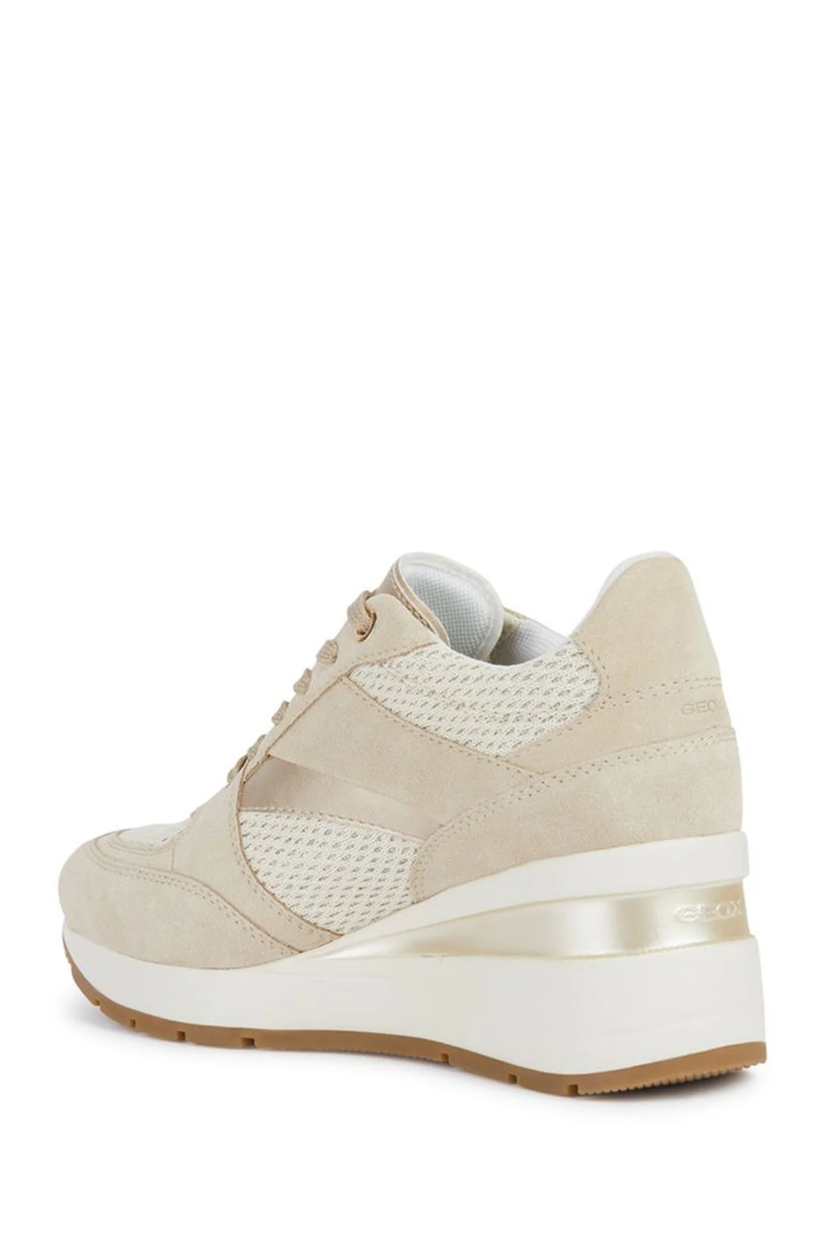 Geox Kadın Bej Zosma Kalın Tabanlı Bağcıklı Deri Sneaker - Image 4