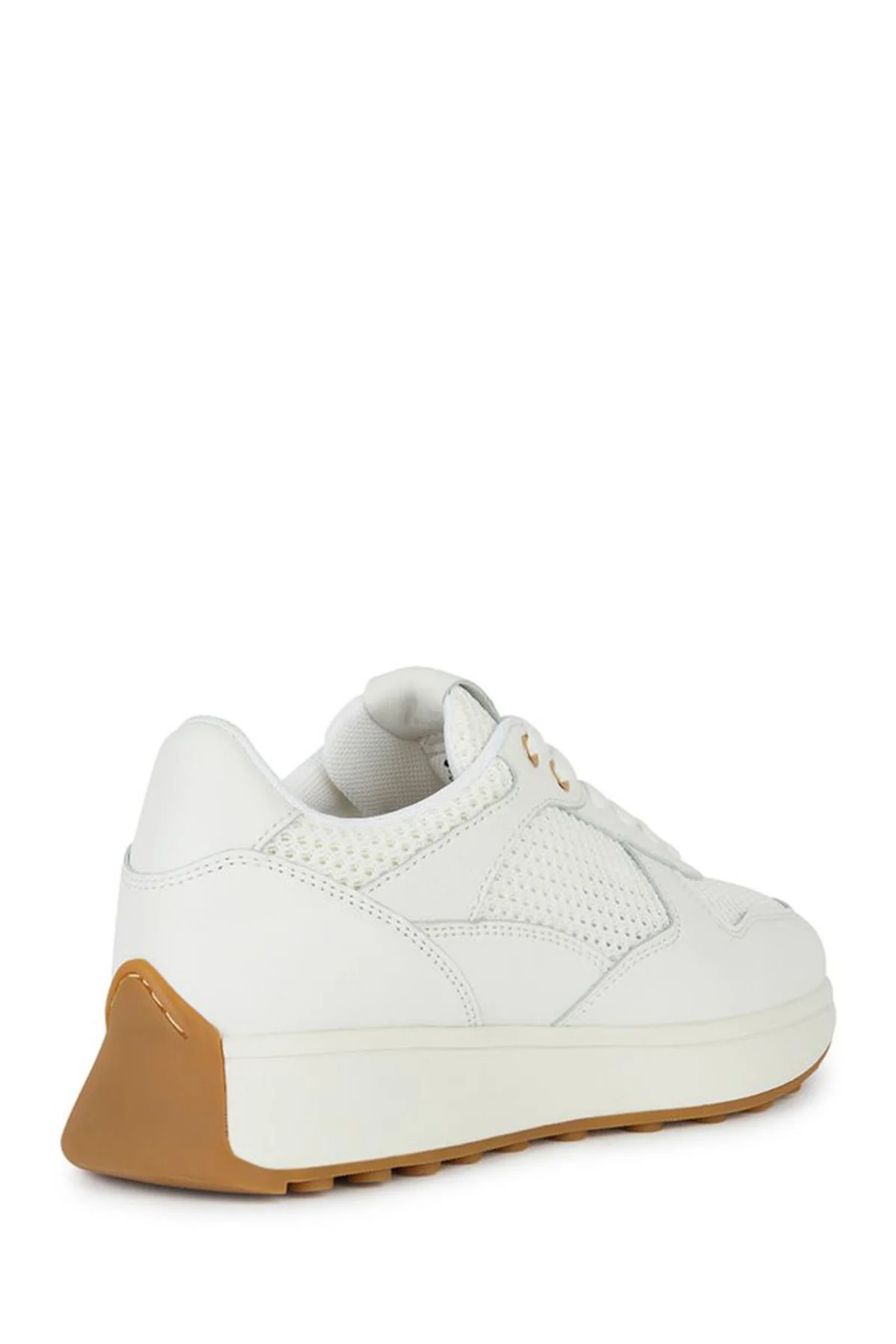 Geox Kadın Beyaz Amabel Bağcıklı Deri Sneaker - Image 4
