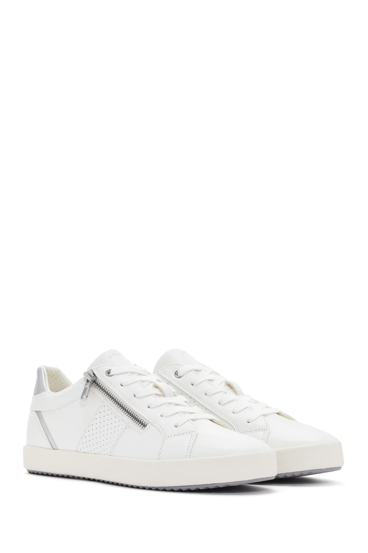 Geox Kadın Beyaz Blomiee Bağcıklı Deri Sneaker - Image 3