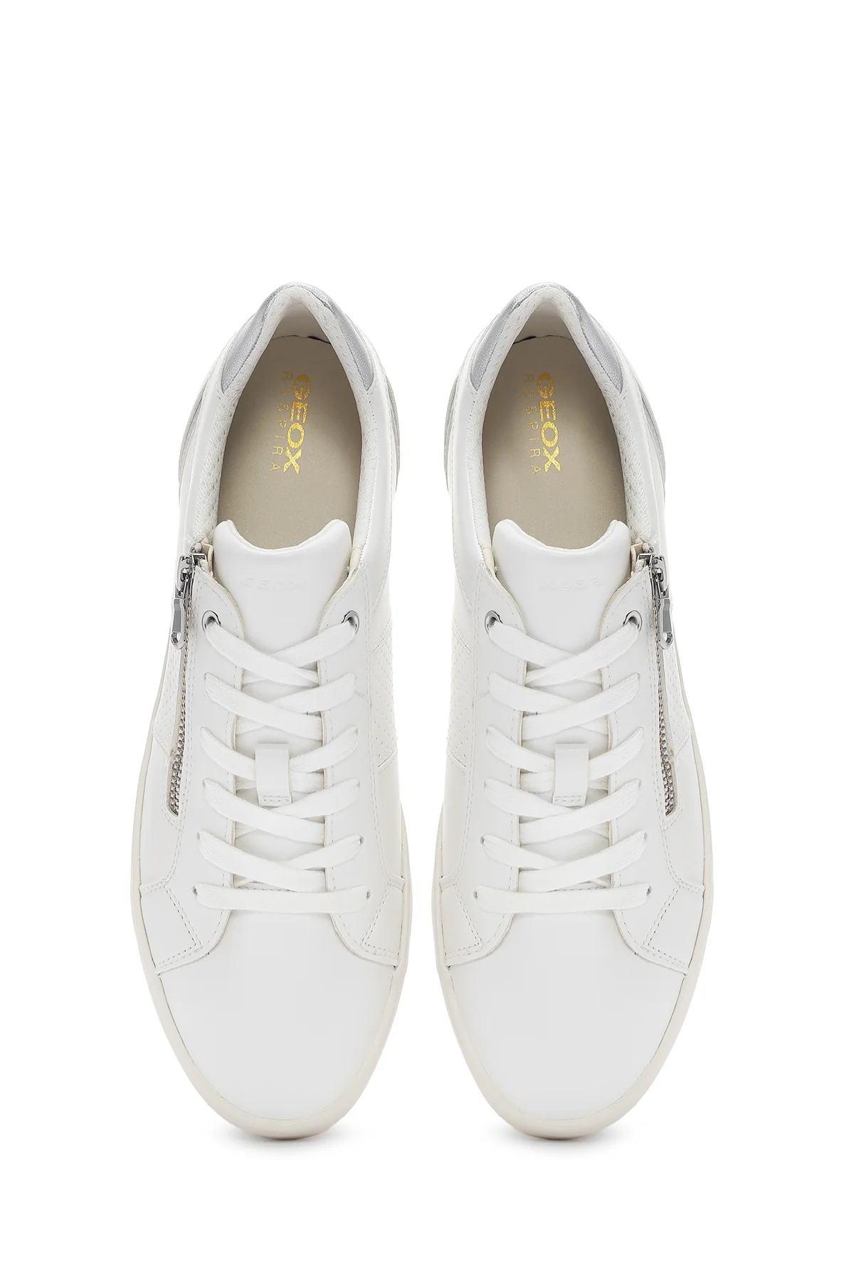 Geox Kadın Beyaz Blomiee Bağcıklı Deri Sneaker - Image 7