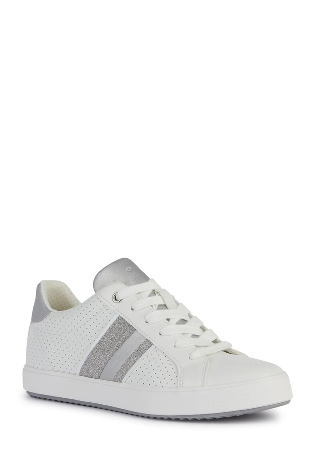 Geox Kadın Beyaz Blomiee Bağcıklı Deri Sneaker - Image 3