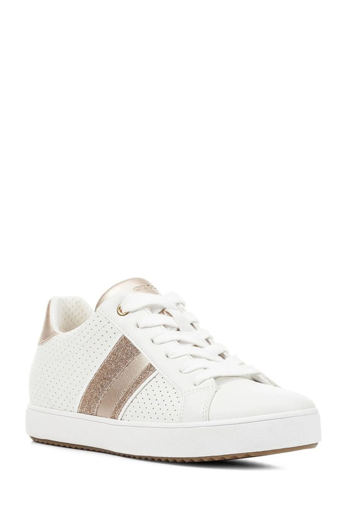 Geox Kadın Beyaz Blomiee Bağcıklı Deri Sneaker - Image 3