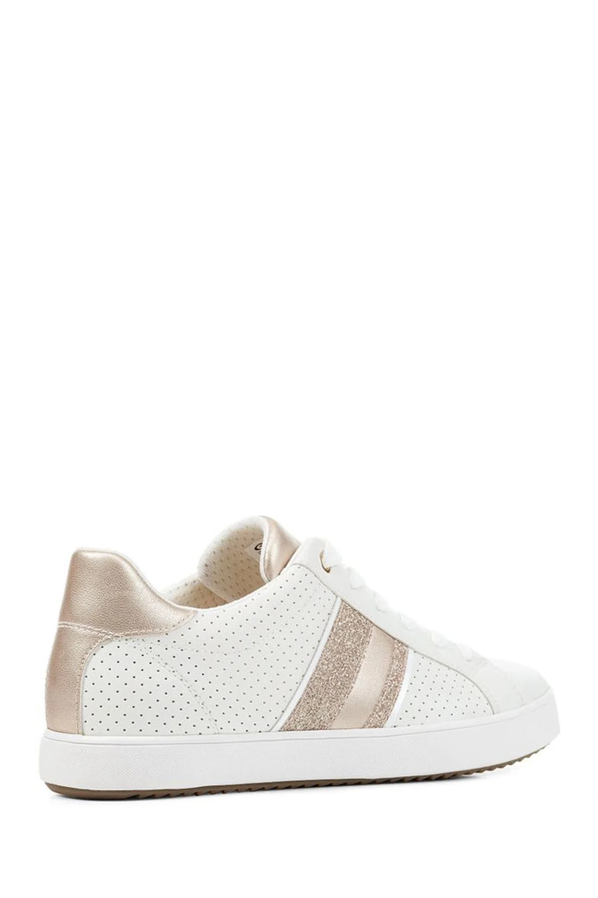 Geox Kadın Beyaz Blomiee Bağcıklı Deri Sneaker - Image 4