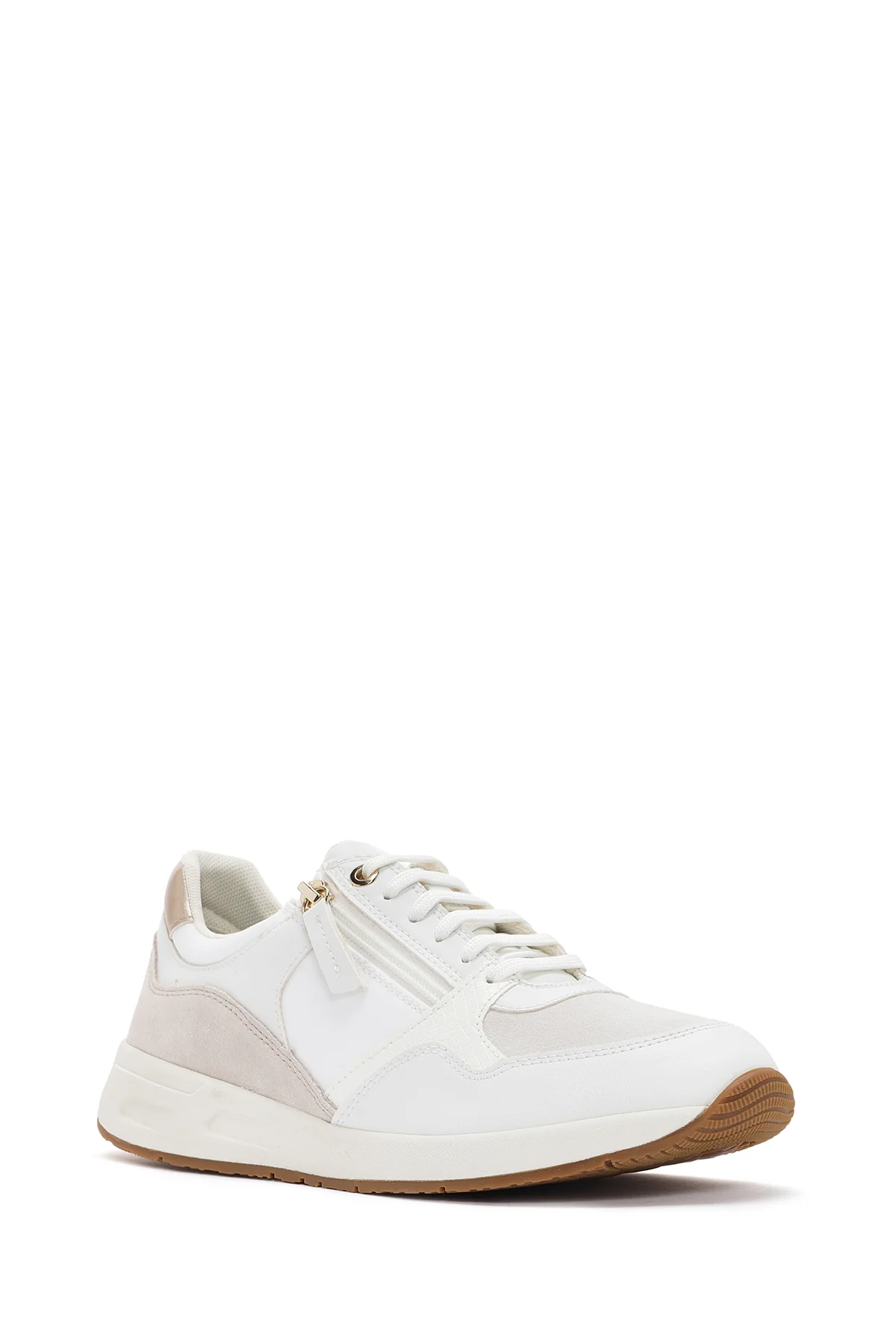 Geox Kadın Beyaz Bulmya Bağcıklı Deri Sneaker - Image 6
