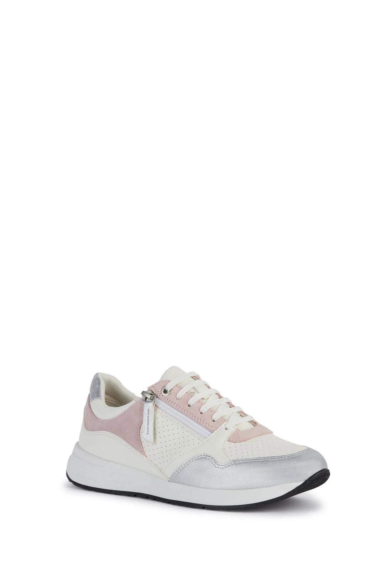 Geox Kadın Beyaz Bulmya Bağcıklı Deri Sneaker - Image 3