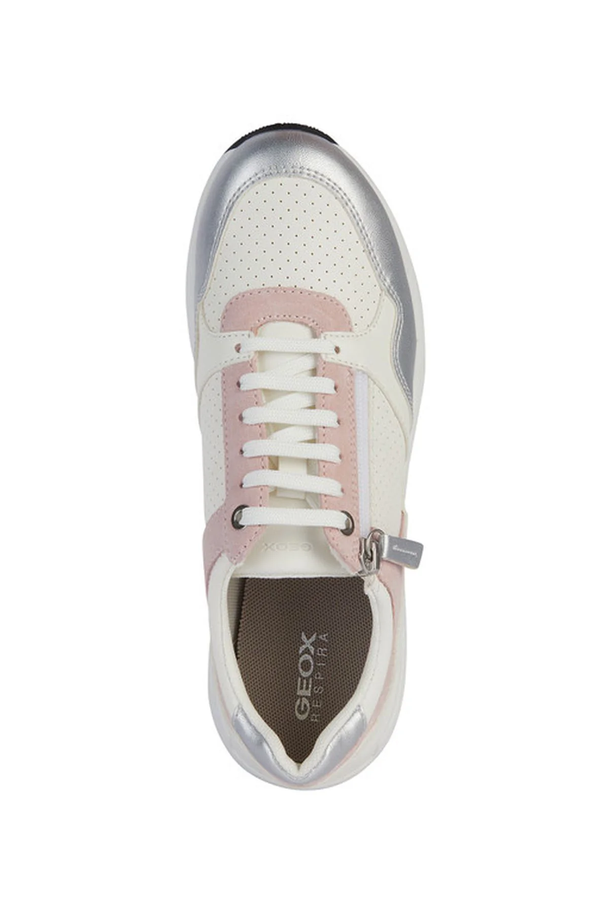 Geox Kadın Beyaz Bulmya Bağcıklı Deri Sneaker - Image 5