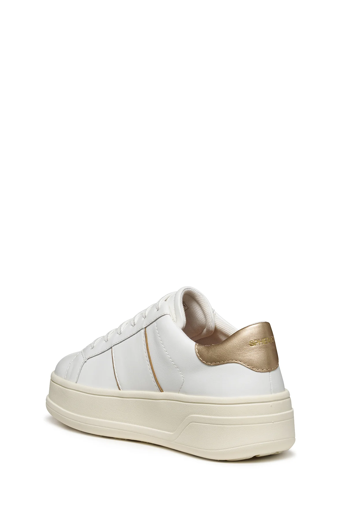 Geox Kadın Beyaz D Spherıca Ecub-2 B - Nappa+Me Bağcıklı Kalın Tabanlı Deri Sneaker - Image 2