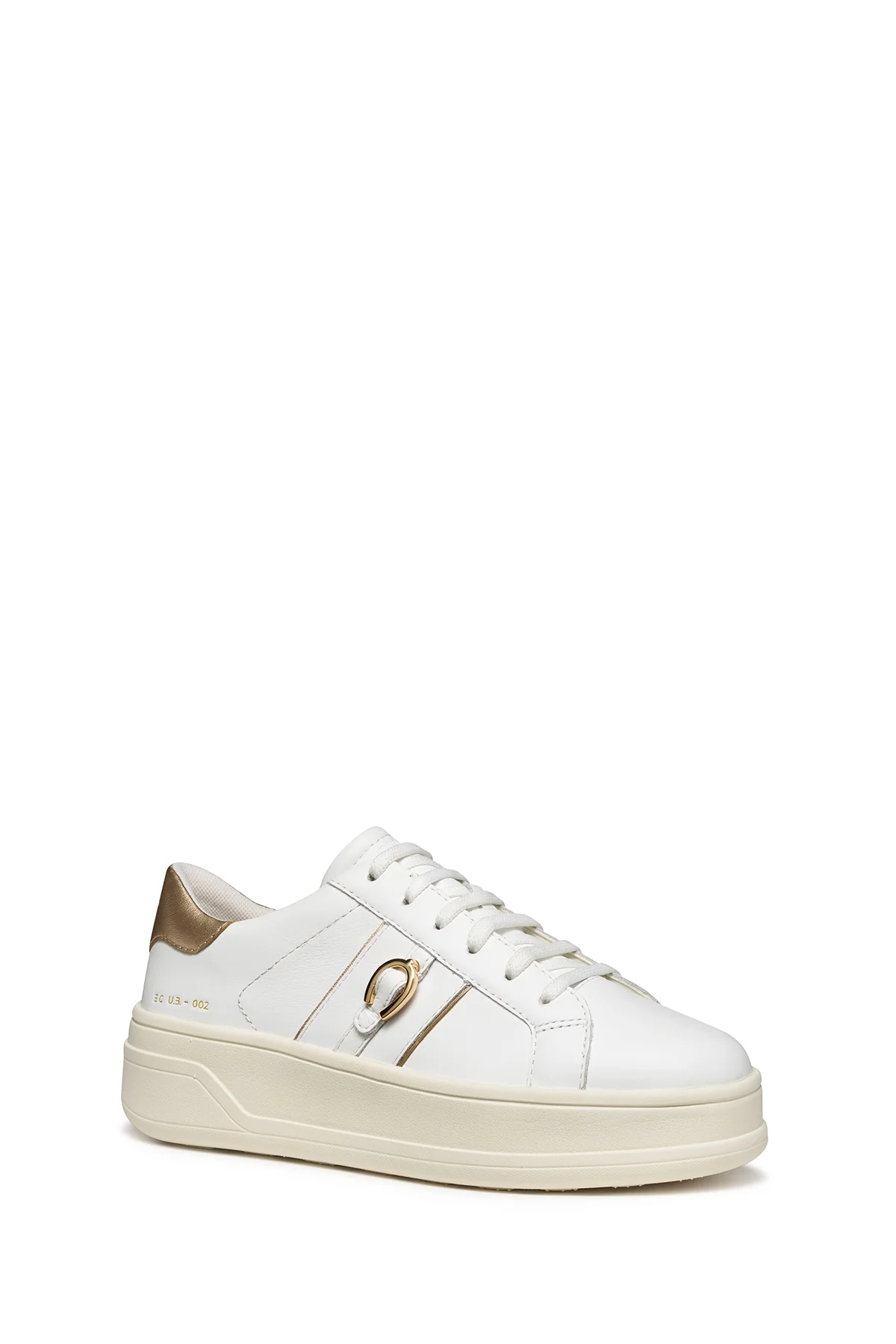 Geox Kadın Beyaz D Spherıca Ecub-2 B - Nappa+Me Bağcıklı Kalın Tabanlı Deri Sneaker - Image 3