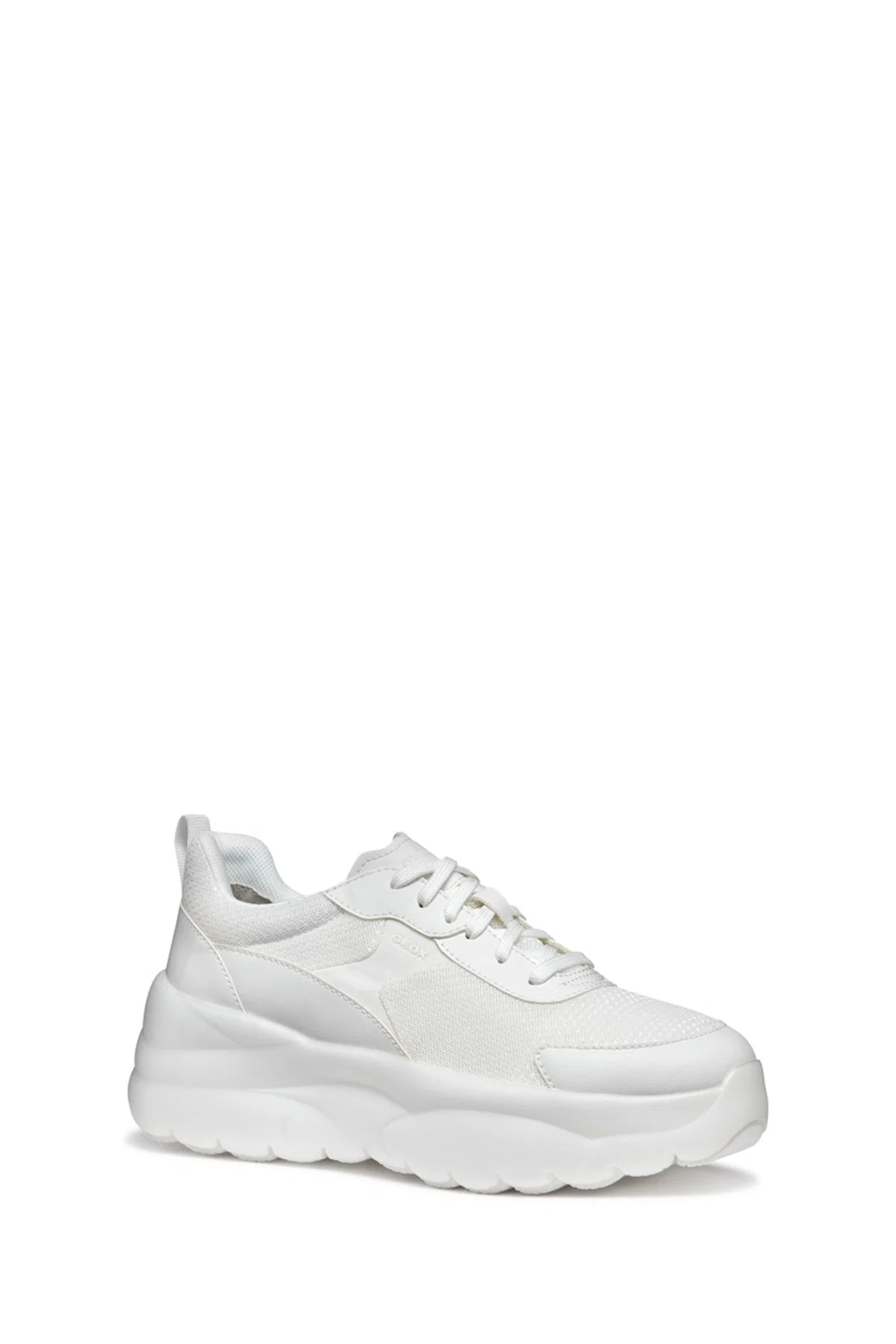 Geox Kadın Beyaz D Xtors D - Mesh + Geobuck Bağcıklı Kalın Tabanlı Sneaker - Image 3