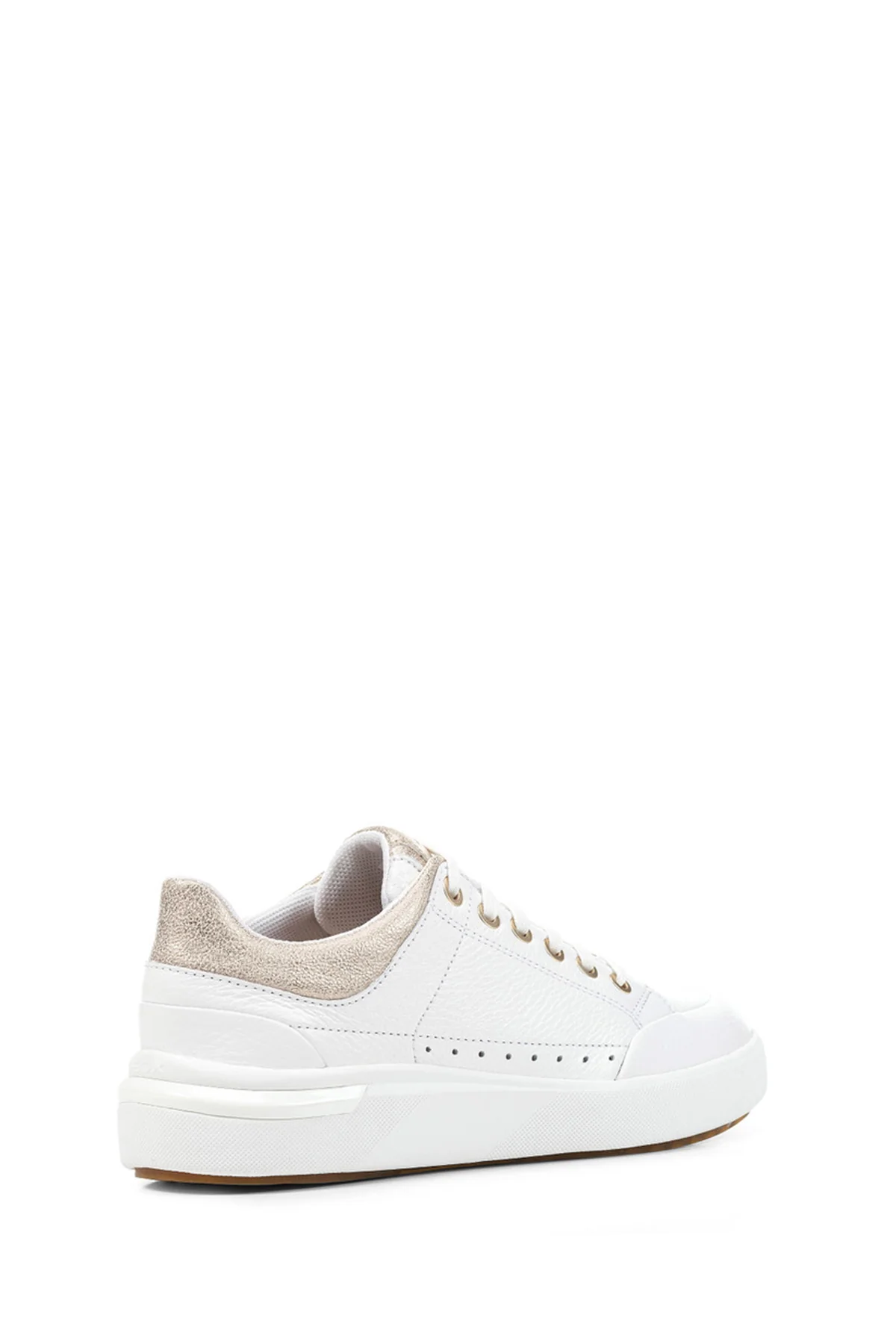 Geox Kadın Beyaz Dalyla Bağcıklı Deri Sneaker - Image 4