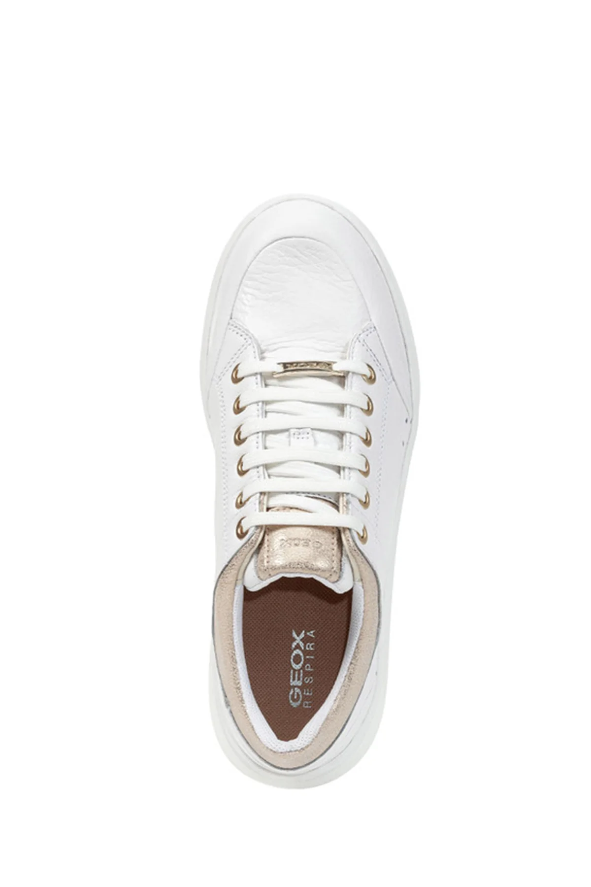 Geox Kadın Beyaz Dalyla Bağcıklı Deri Sneaker - Image 5