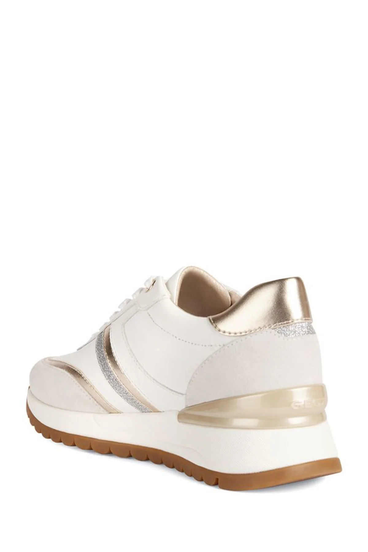 Geox Kadın Beyaz Desya Kalın Tabanlı Deri Sneaker - Image 2