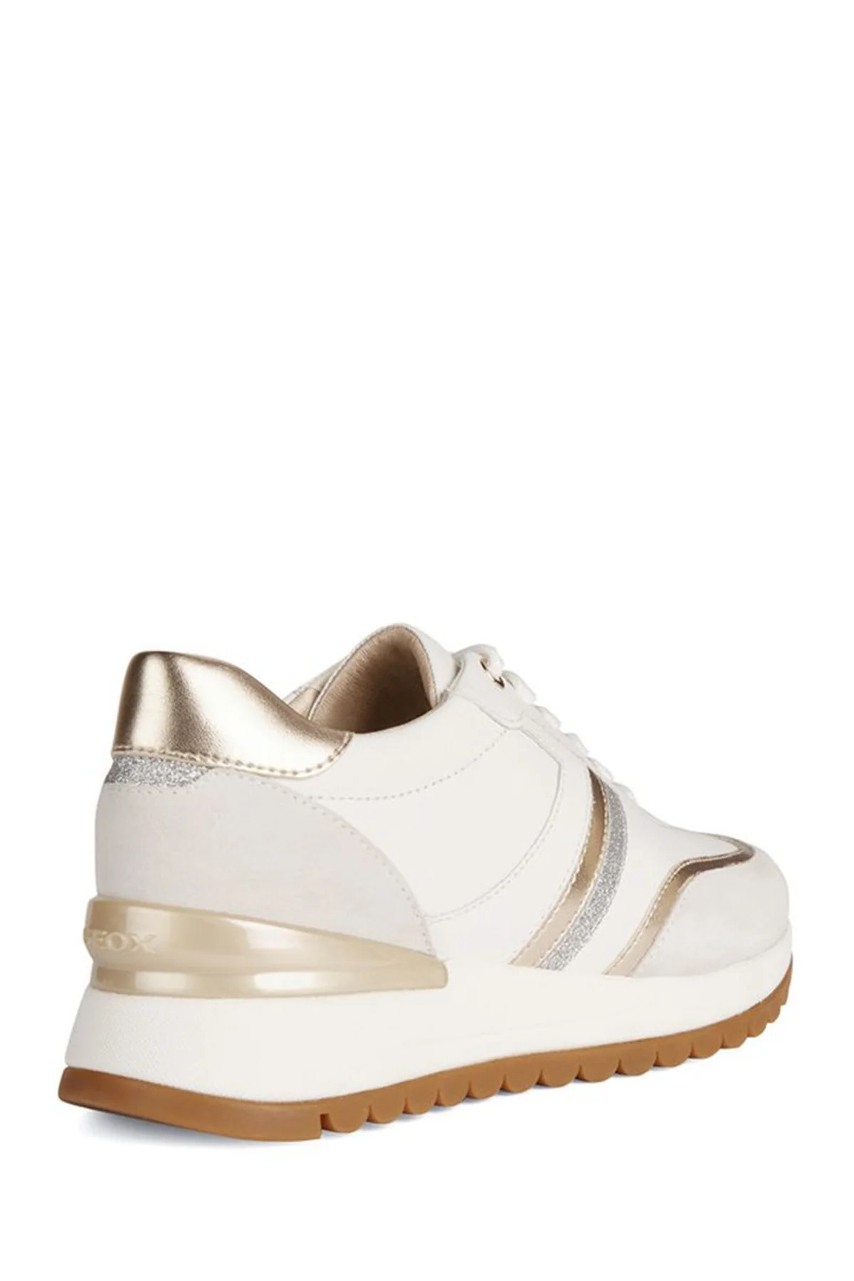 Geox Kadın Beyaz Desya Kalın Tabanlı Deri Sneaker - Image 4