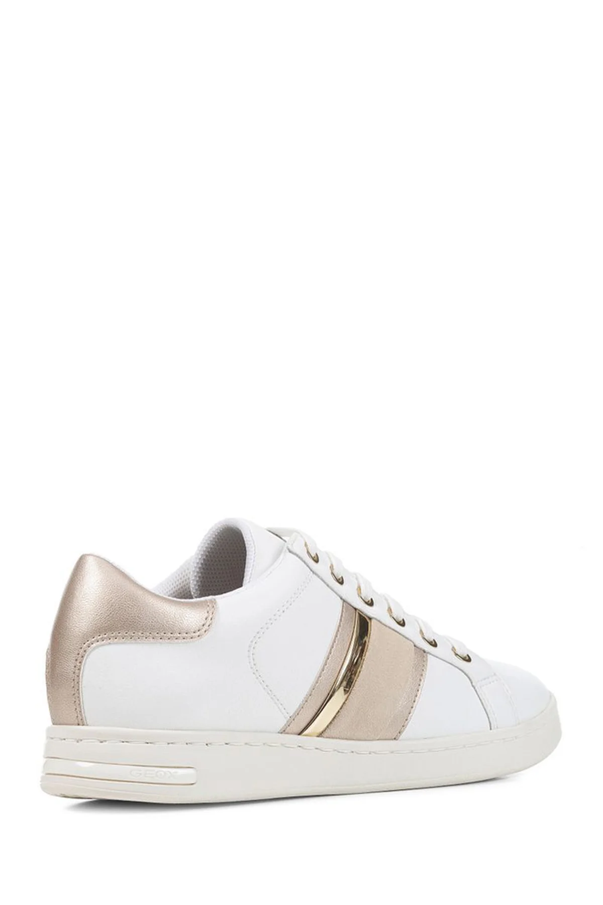 Geox Kadın Beyaz Jaysen Bağcıklı Deri Sneaker - Image 4