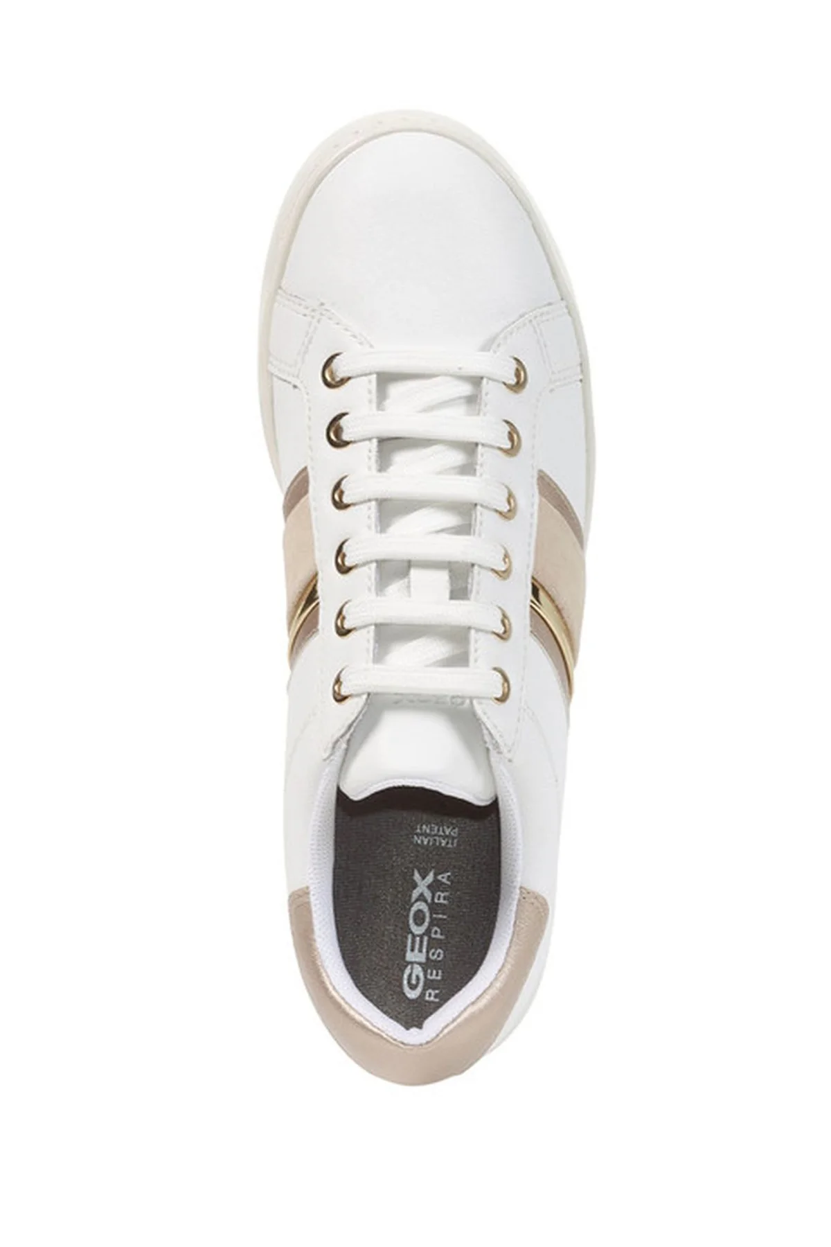Geox Kadın Beyaz Jaysen Bağcıklı Deri Sneaker - Image 5