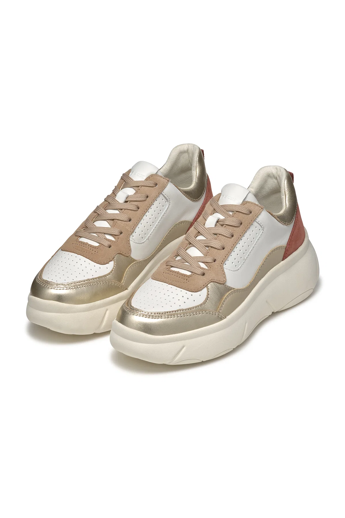 Geox Kadın Beyaz Nebula 2.0 X Bağcıklı Kalın Taban Deri Sneaker - Image 3