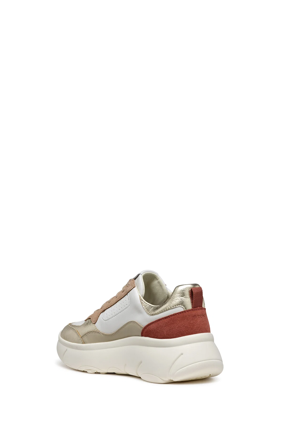 Geox Kadın Beyaz Nebula 2.0 X Bağcıklı Kalın Taban Deri Sneaker - Image 6
