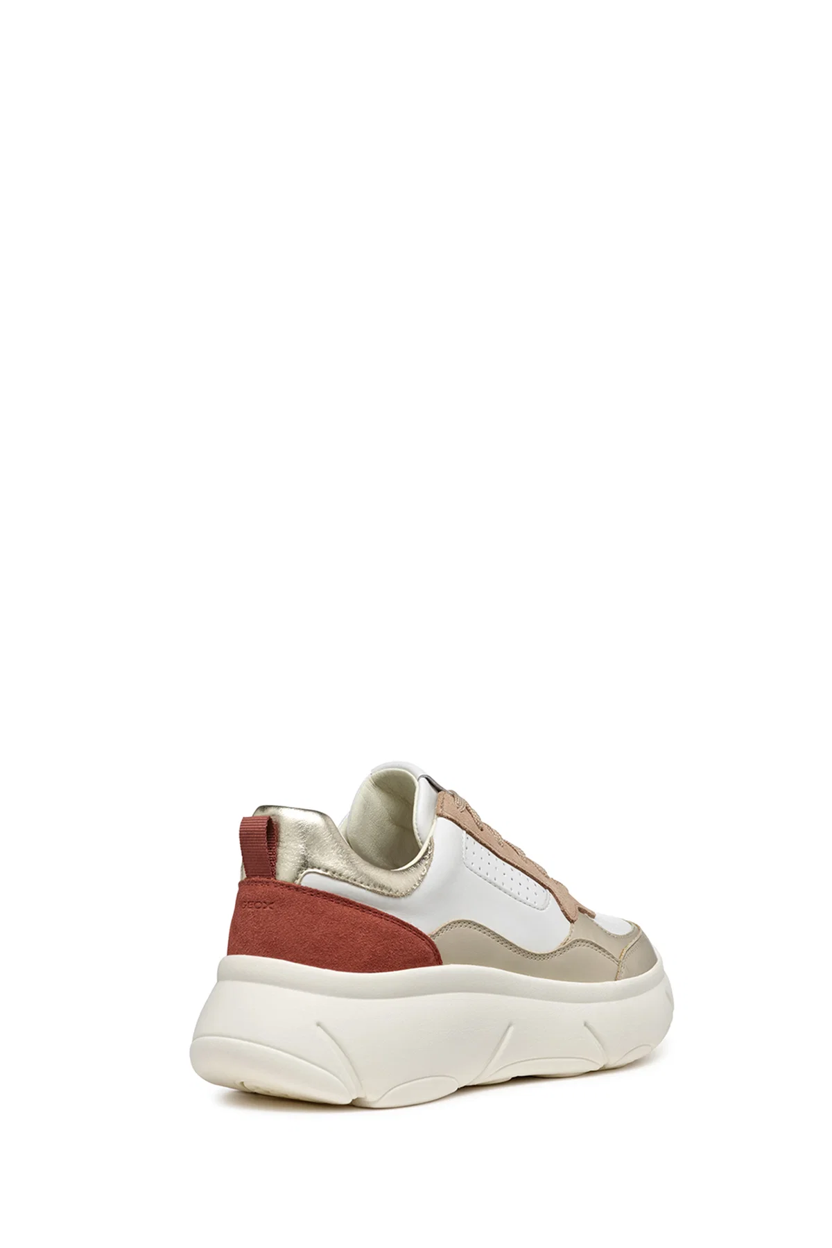 Geox Kadın Beyaz Nebula 2.0 X Bağcıklı Kalın Taban Deri Sneaker - Image 7