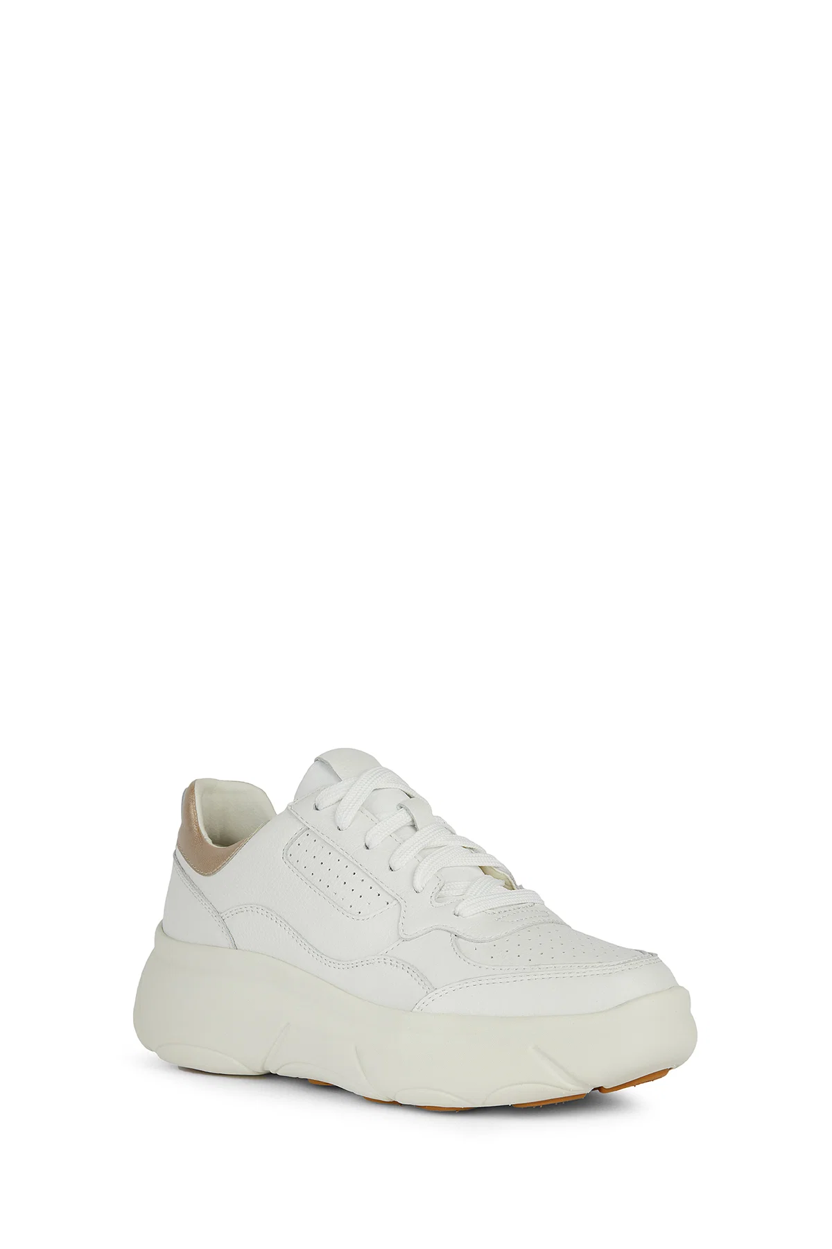 Geox Kadın Beyaz Nebula 2.0 X Kalın Tabanlı Bağcıklı Deri Sneaker - Image 6