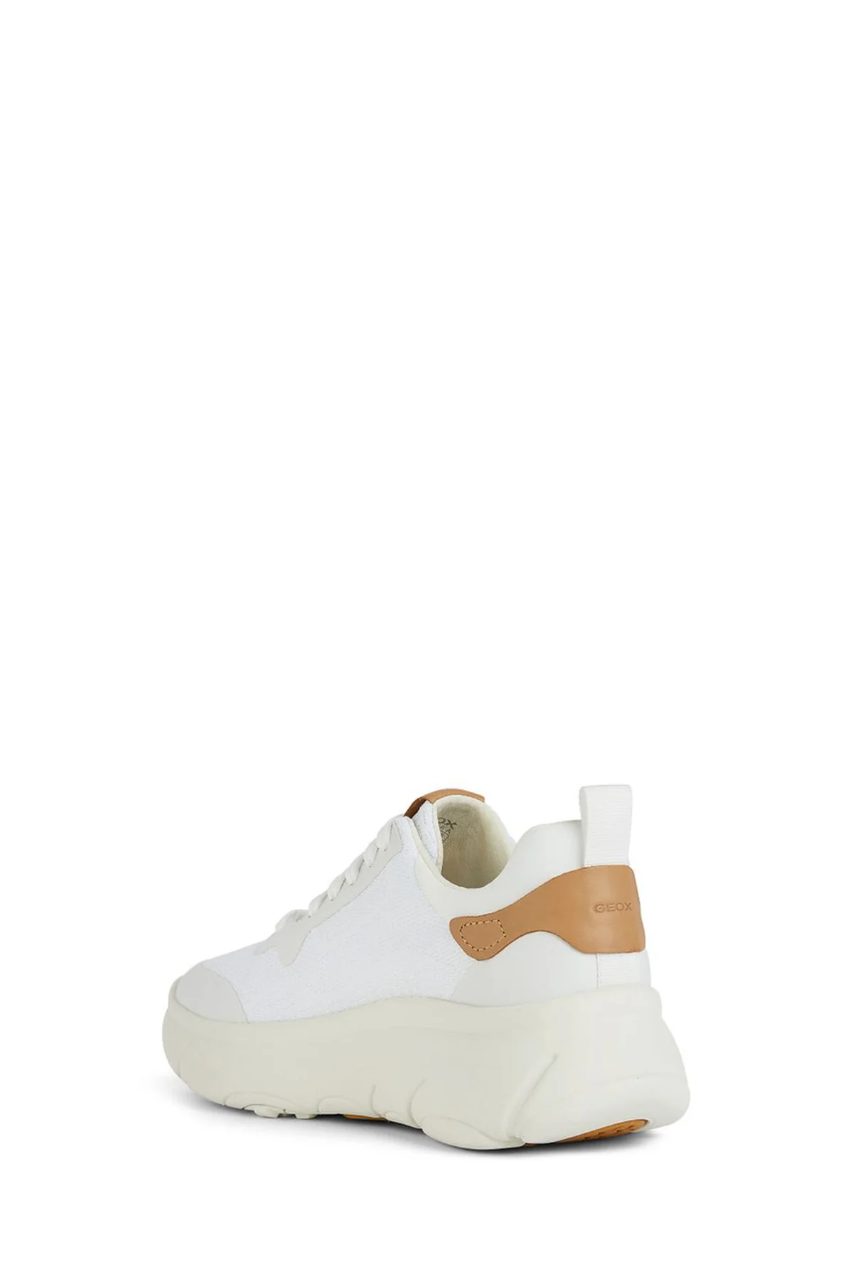 Geox Kadın Beyaz Nebula Bağcıklı Kalın Tabanlı Deri Sneaker - Image 4