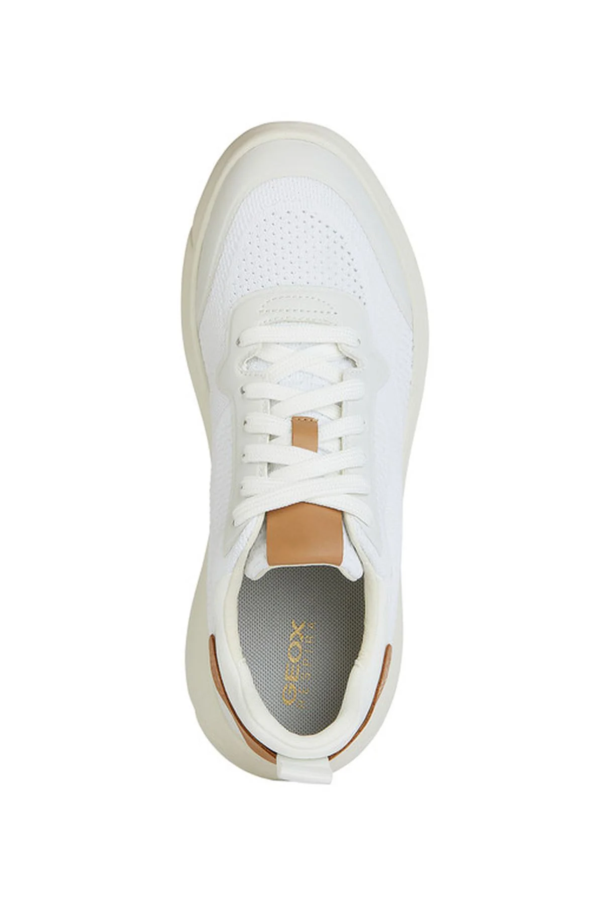 Geox Kadın Beyaz Nebula Bağcıklı Kalın Tabanlı Deri Sneaker - Image 5