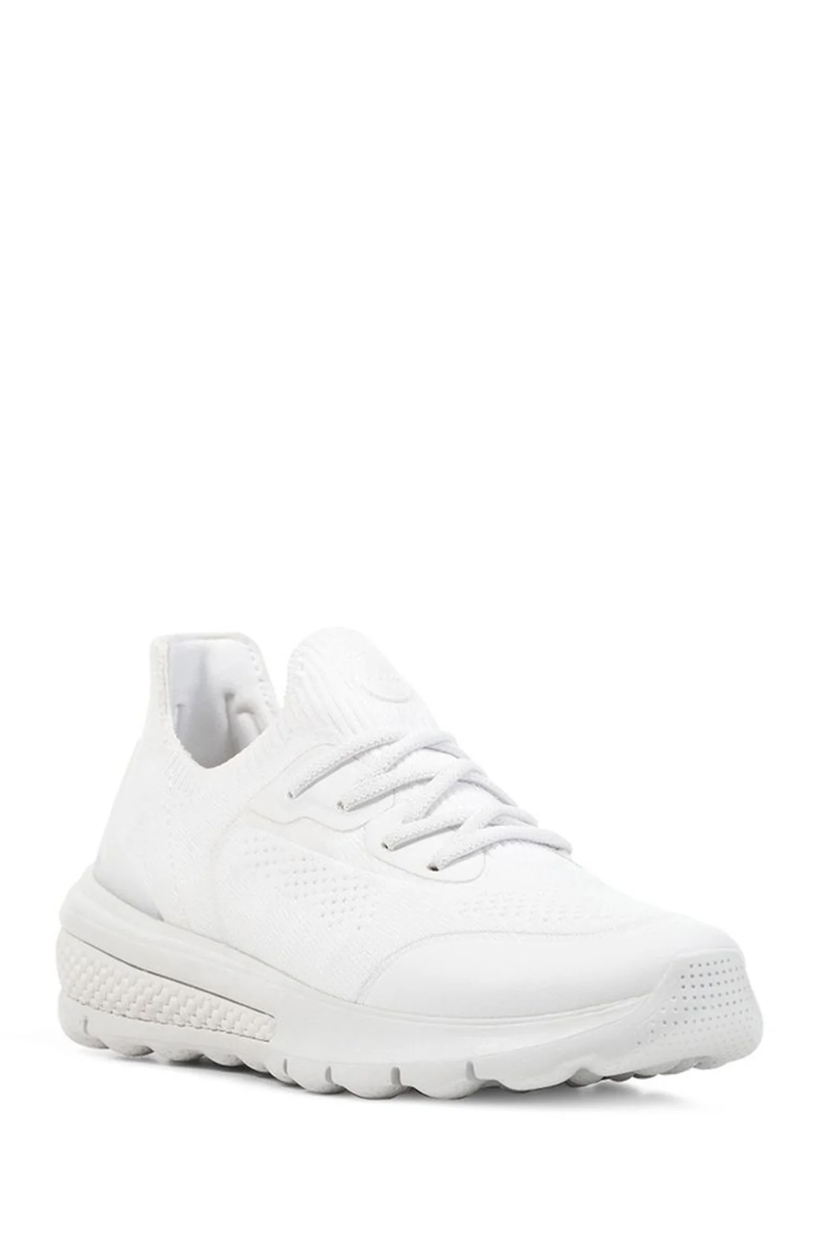 Geox Kadın Beyaz Spherica Actif Kalın Tabanlı Bağcıklı Kumaş Sneaker - Image 3
