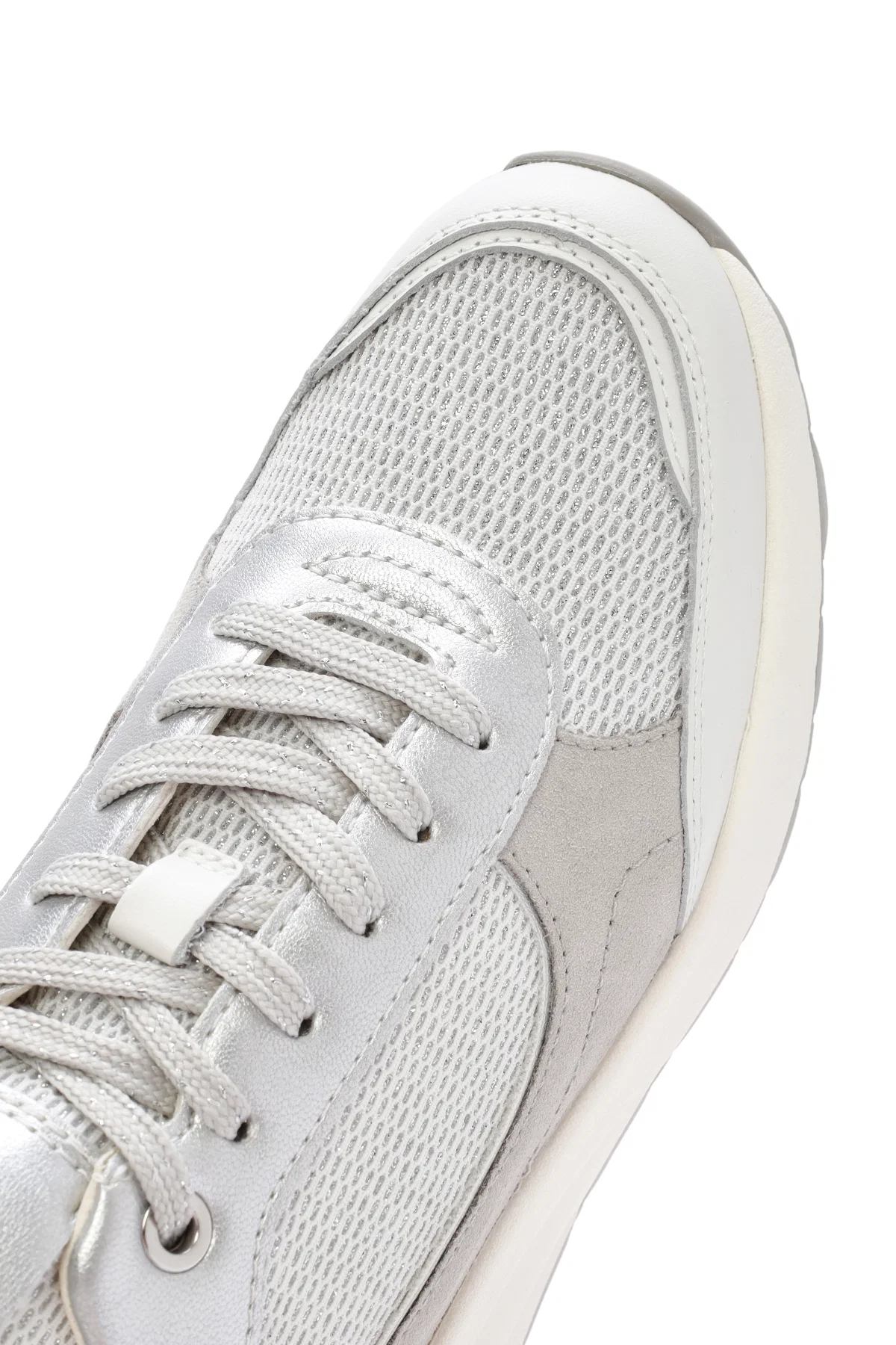 Geox Kadın Beyaz Spherica Bağcıklı Deri Sneaker - Image 11