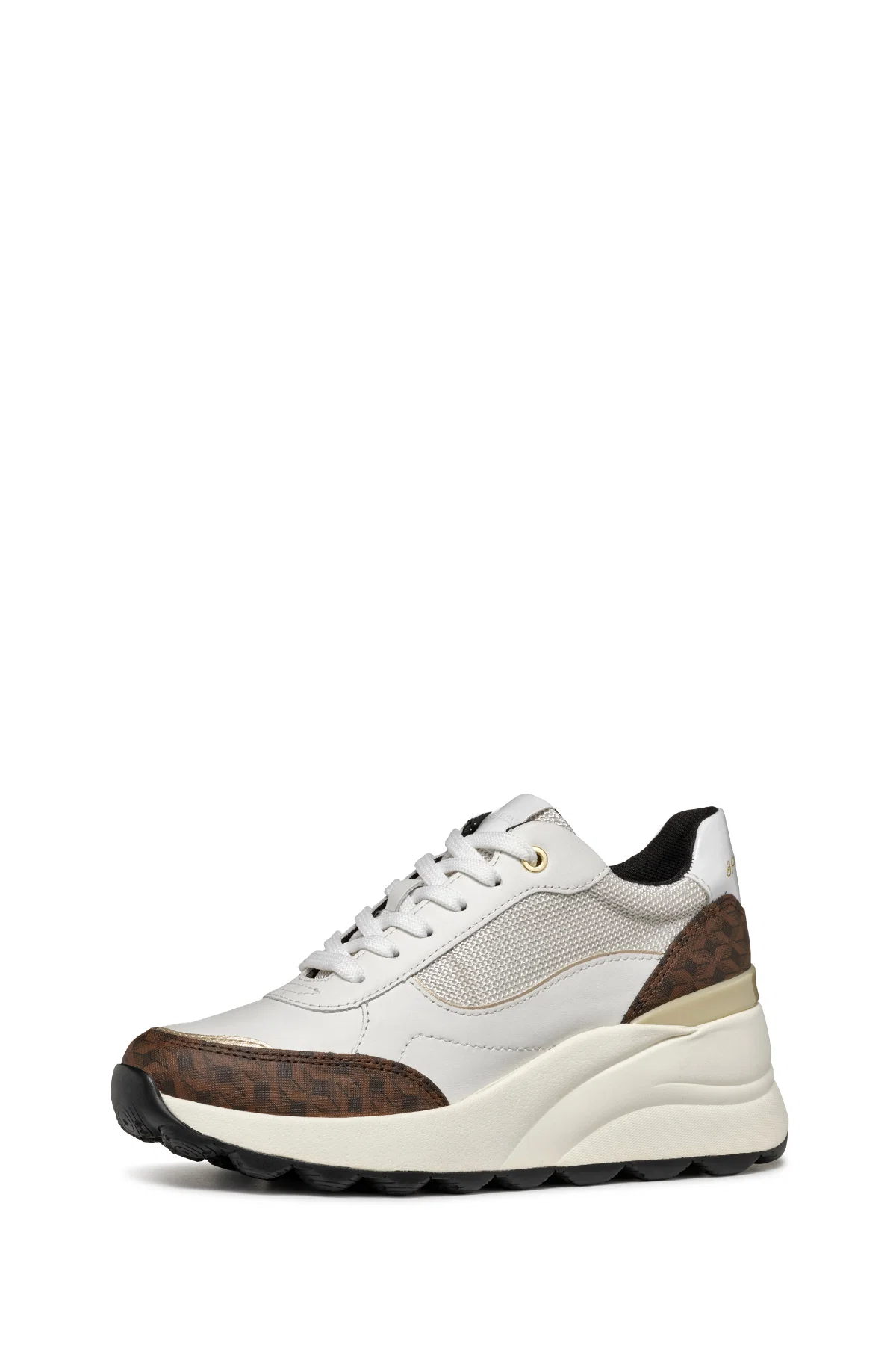 Geox Kadın Beyaz Spherica Ec13 Bağcıklı Kalın Taban Deri Sneaker - Image 2