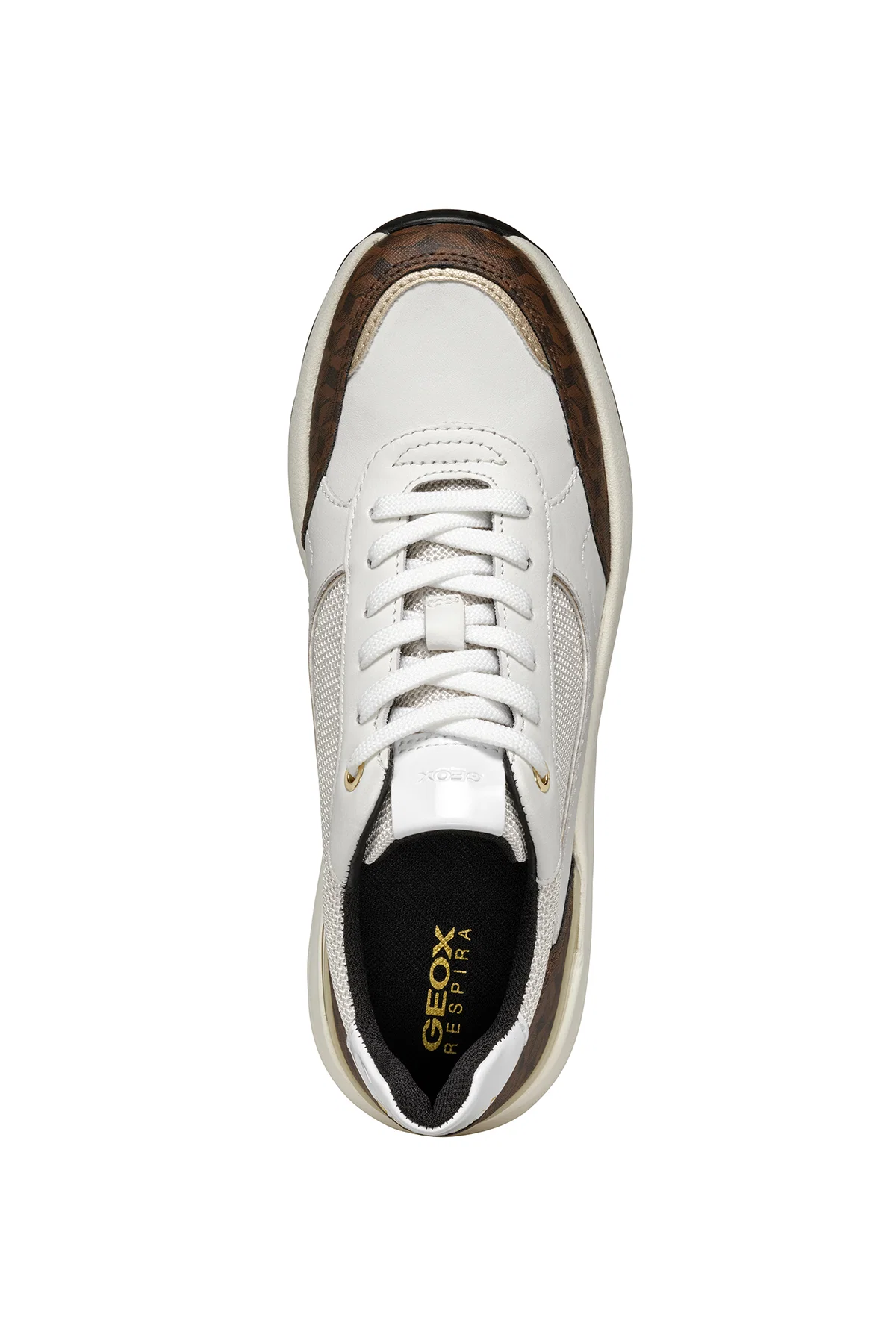 Geox Kadın Beyaz Spherica Ec13 Bağcıklı Kalın Taban Deri Sneaker - Image 6