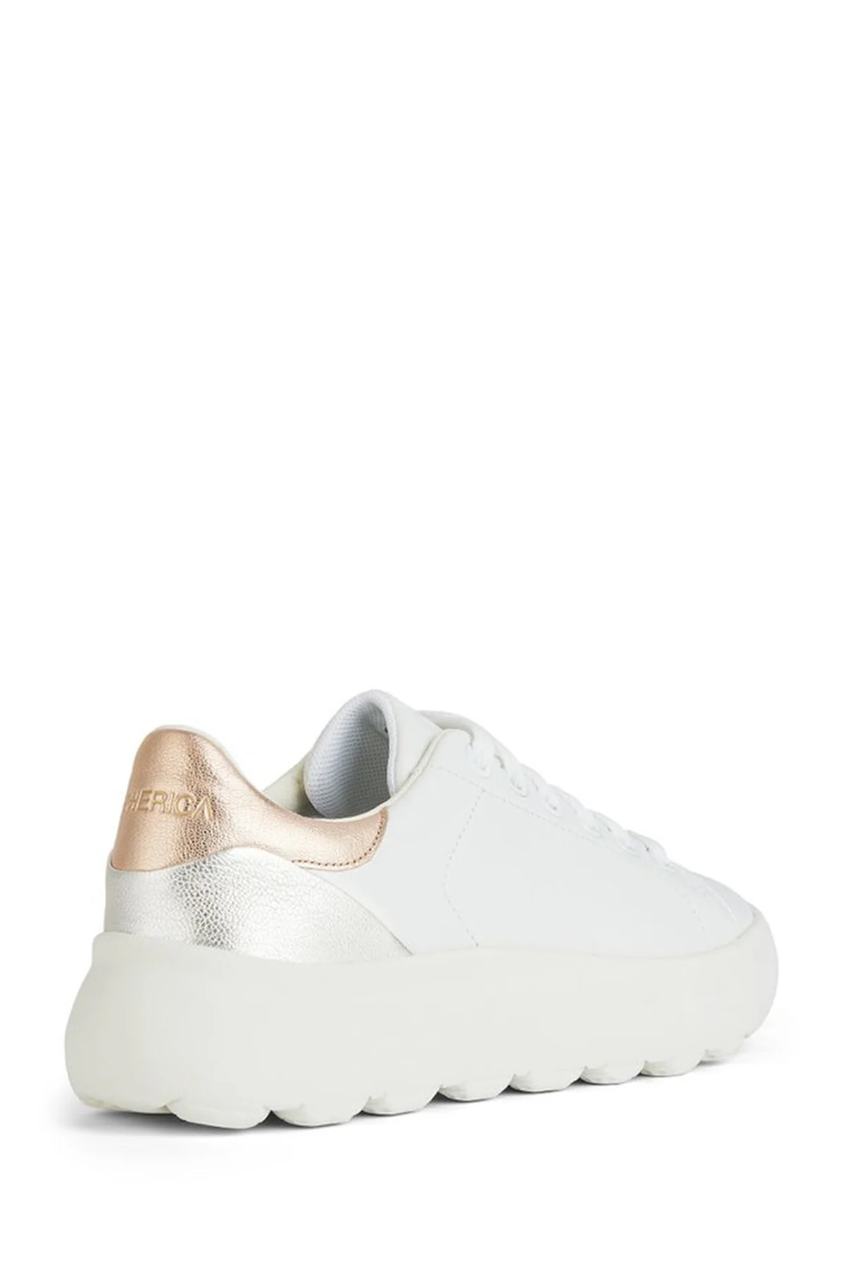 Geox Kadın Beyaz Spherica Ec4.1 Bağcıklı Deri Sneaker - Image 4