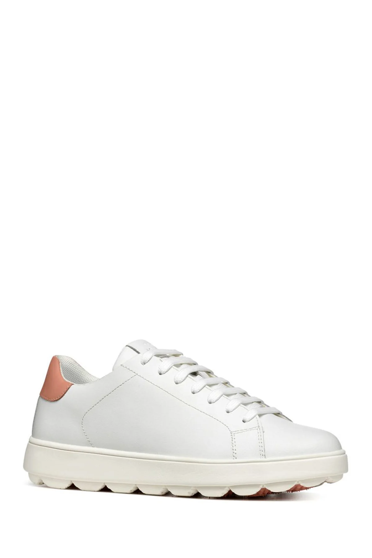 Geox Kadın Beyaz Spherica Ecub-1 Bağcıklı Deri Sneaker - Image 3