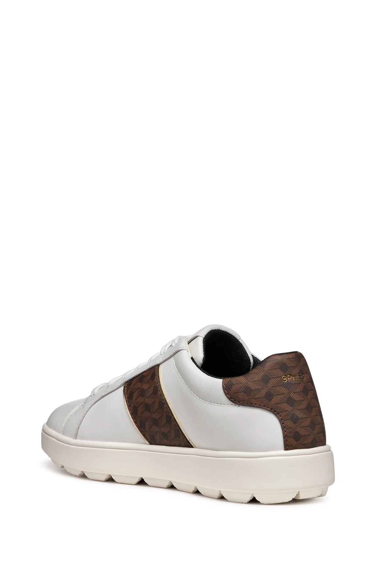 Geox Kadın Beyaz Spherica Ecub-1 Bağcıklı Deri Sneaker - Image 4