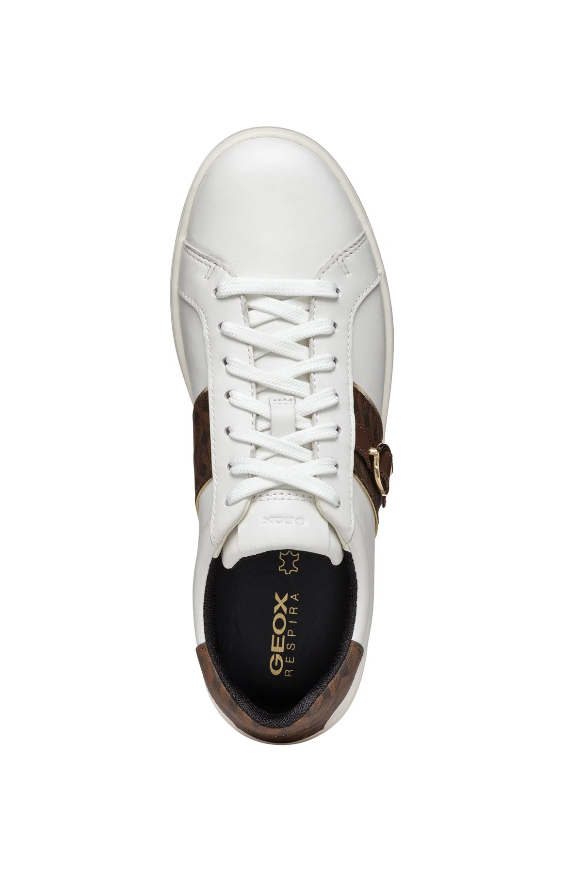 Geox Kadın Beyaz Spherica Ecub-1 Bağcıklı Deri Sneaker - Image 5