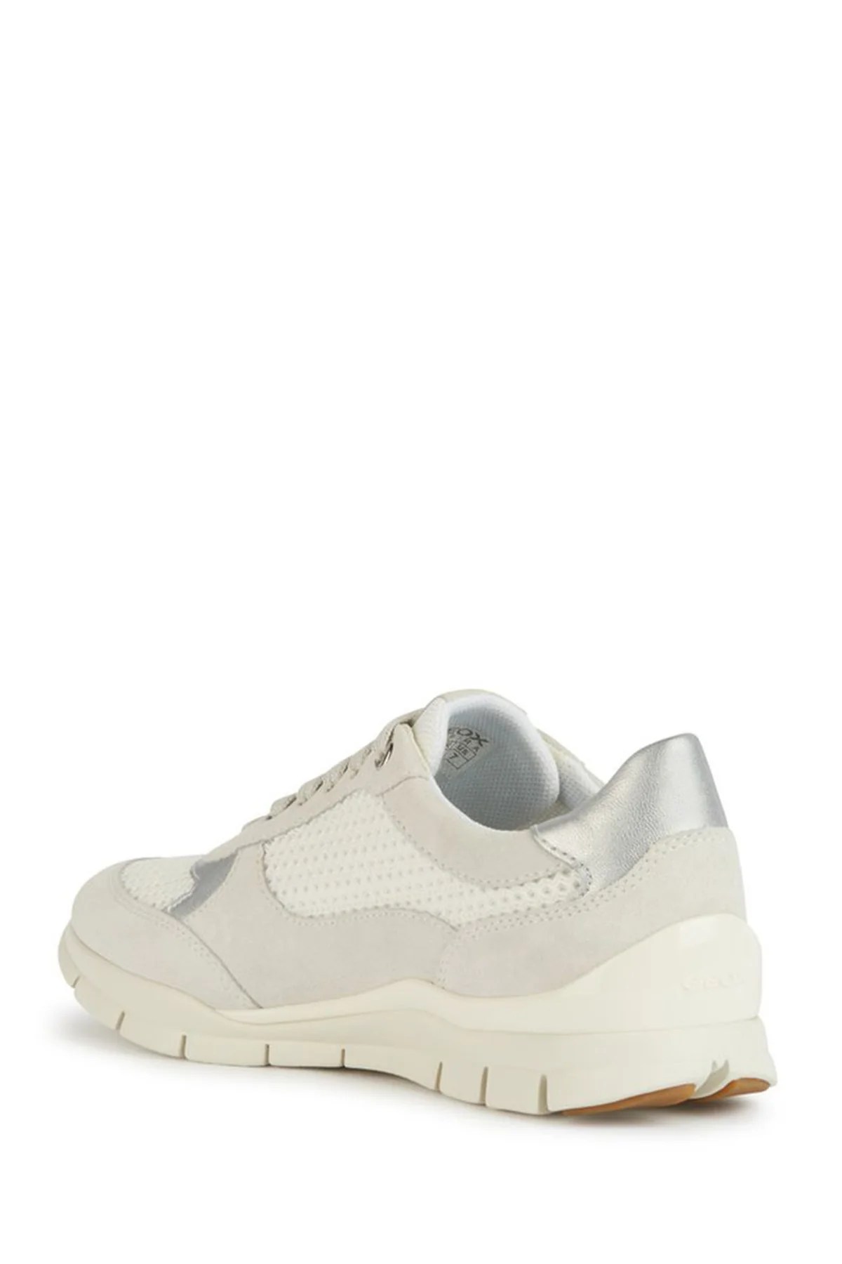Geox Kadın Beyaz Sukie Bağcıklı Süet Deri Sneaker - Image 2