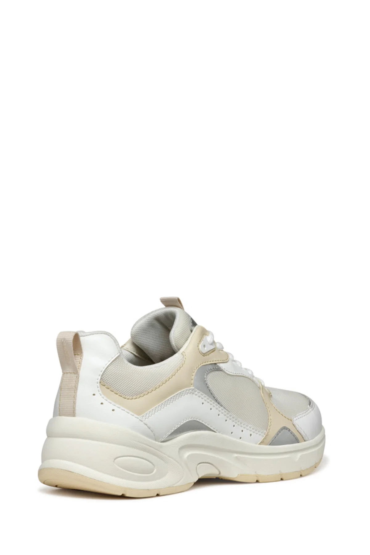 Geox Kadın Beyaz Zarvia Bağcıklı Kalın Tabanlı Deri Sneaker - Image 4