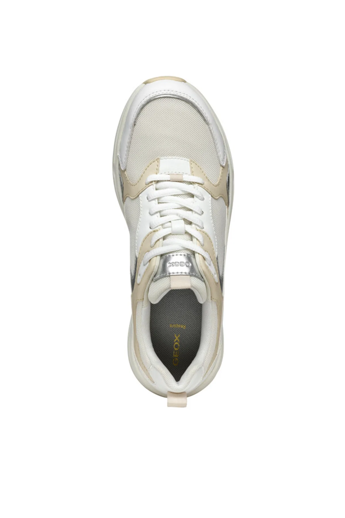 Geox Kadın Beyaz Zarvia Bağcıklı Kalın Tabanlı Deri Sneaker - Image 5