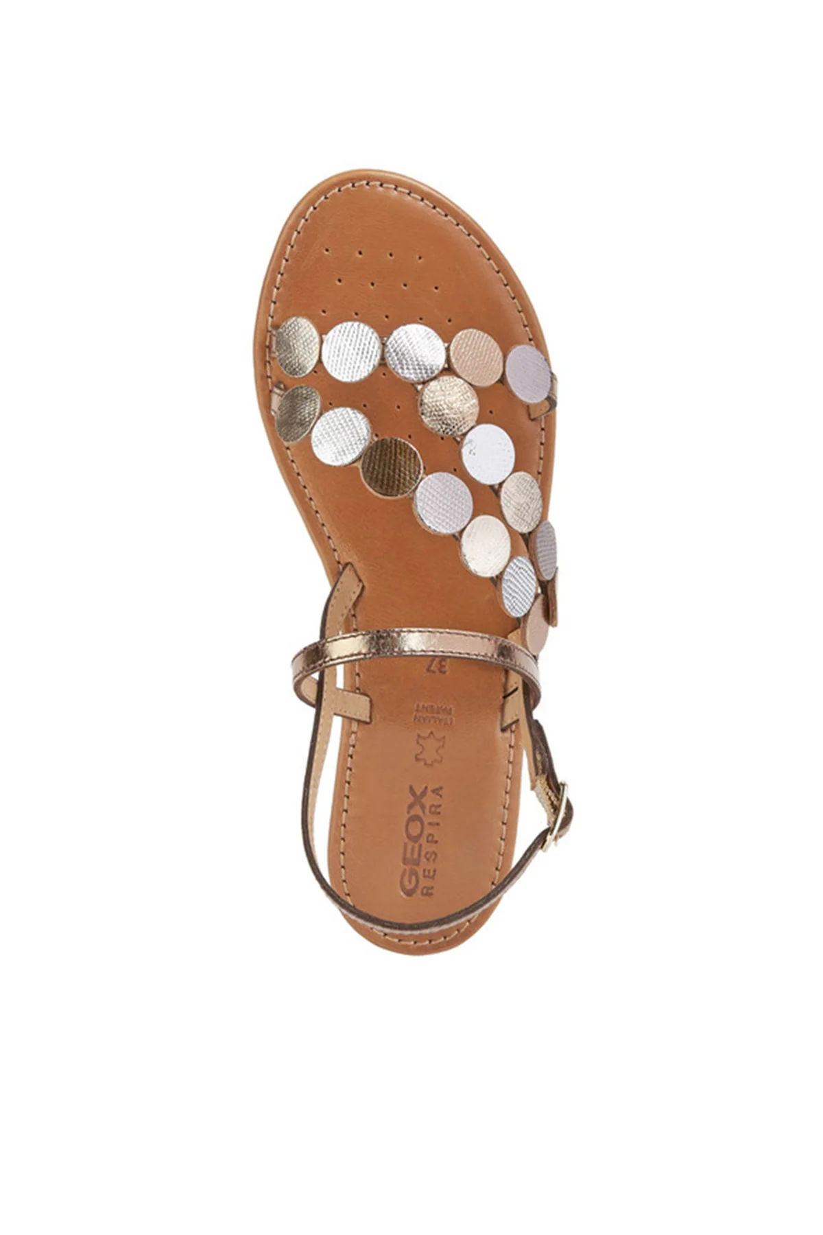 Geox Kadın Bronz D Sozy S X Deri Sandalet - Image 5