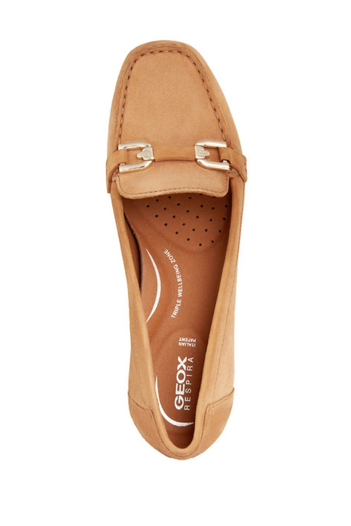 Geox Kadın Camel Annytah Moc Süet Deri Loafer - Image 5