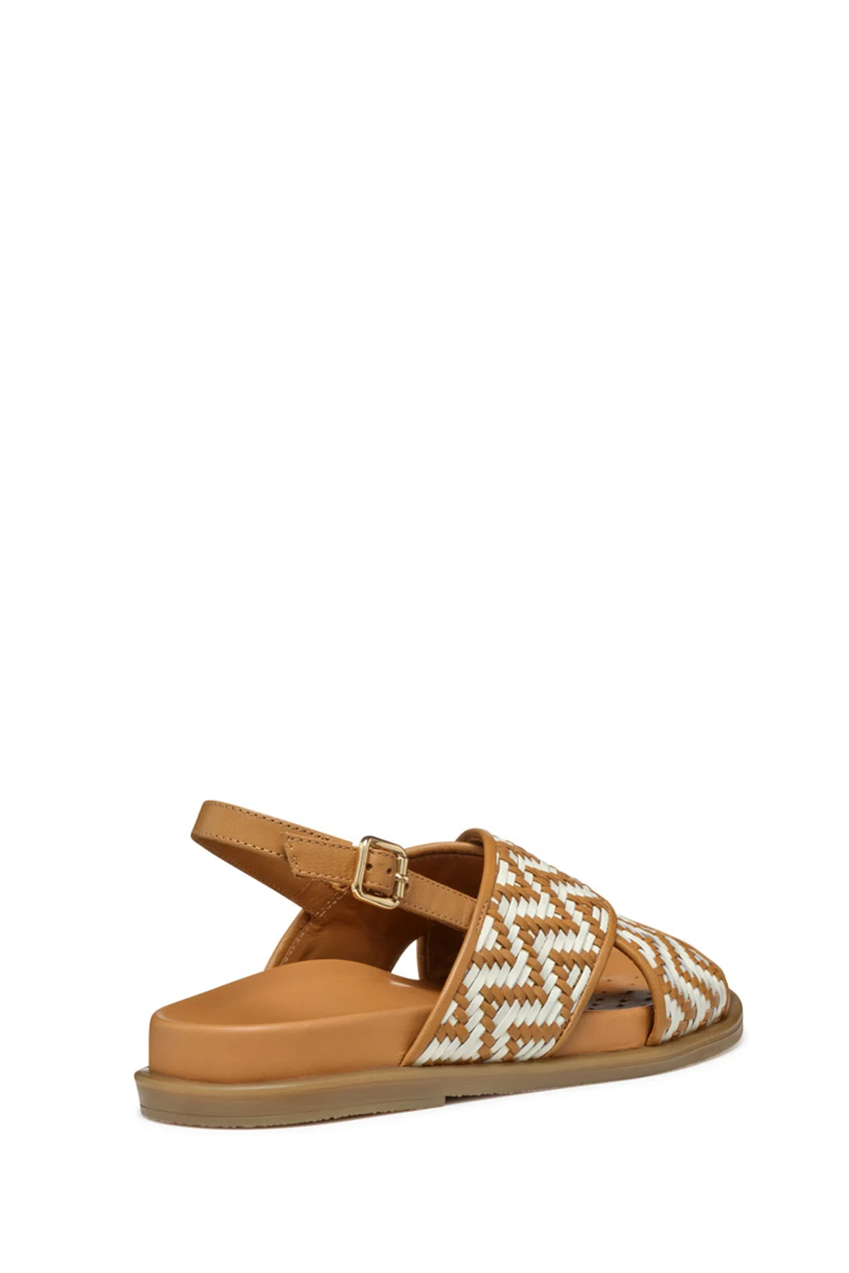 Geox Kadın Camel D Adelash E - Shi.Goat Lea Örgü Deri Sandalet - Image 5